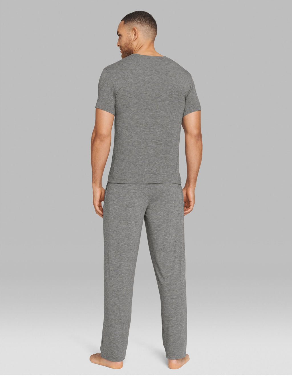 Second Skin Sleep Crew Neck Pocket Tee::Medium Heather Grey