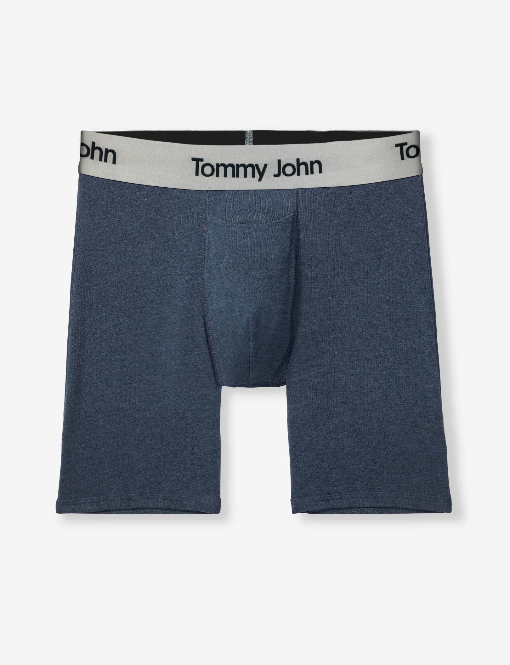 Second Skin Mid-Length Boxer Brief 6"::Dress Blues Heather