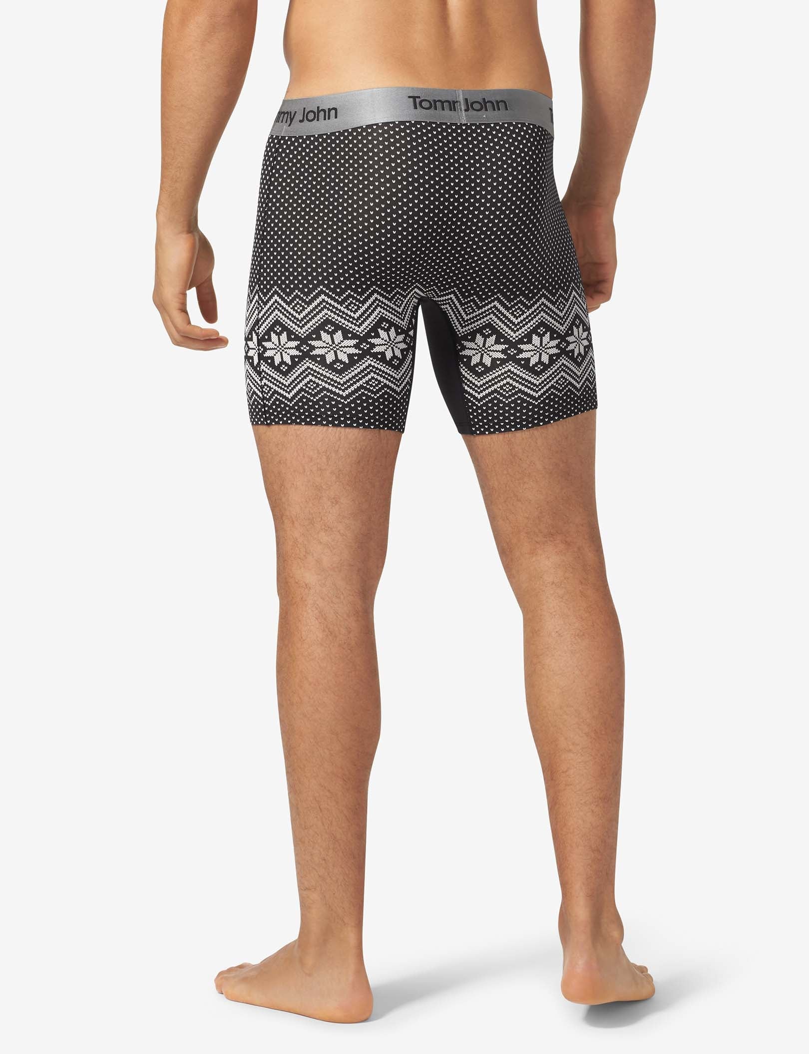 Second Skin Mid-Length Boxer Brief 6"::Black Vintage Sweater