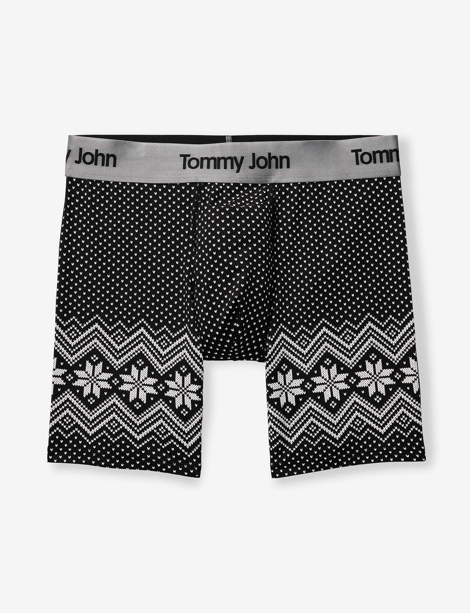 Second Skin Mid-Length Boxer Brief 6"::Black Vintage Sweater