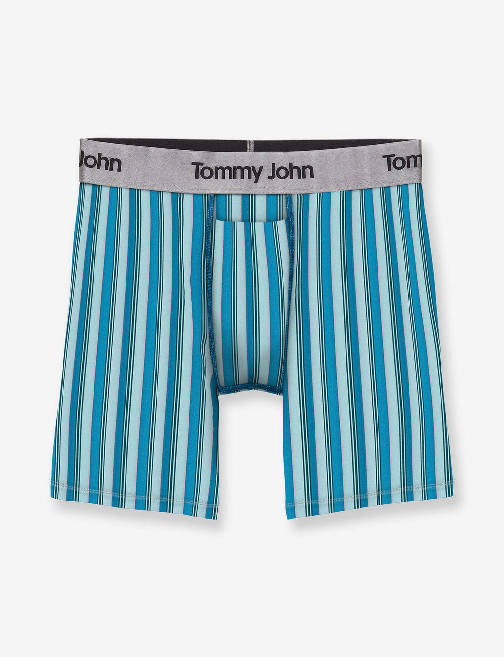 Second Skin Mid-Length Boxer Brief 6"::Island Goodnight Stripe