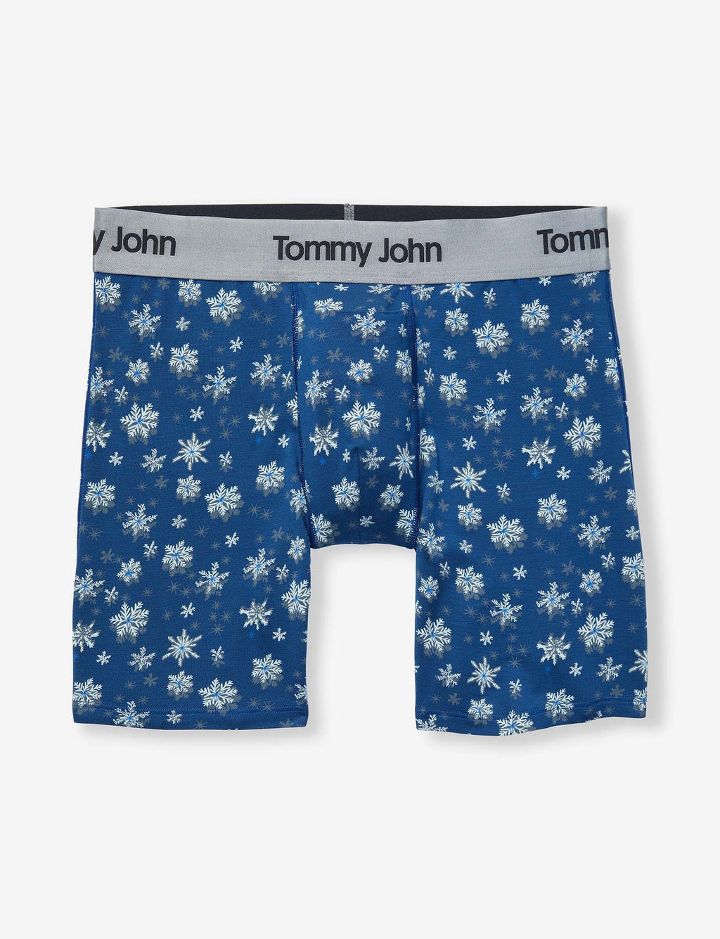 Second Skin Mid-Length Boxer Brief 6"::Estate Blue Snowfall