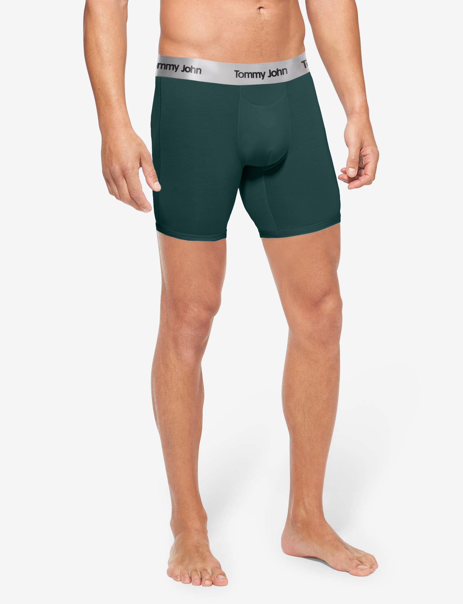 Second Skin Mid-Length Boxer Brief 6"::Pine Grove