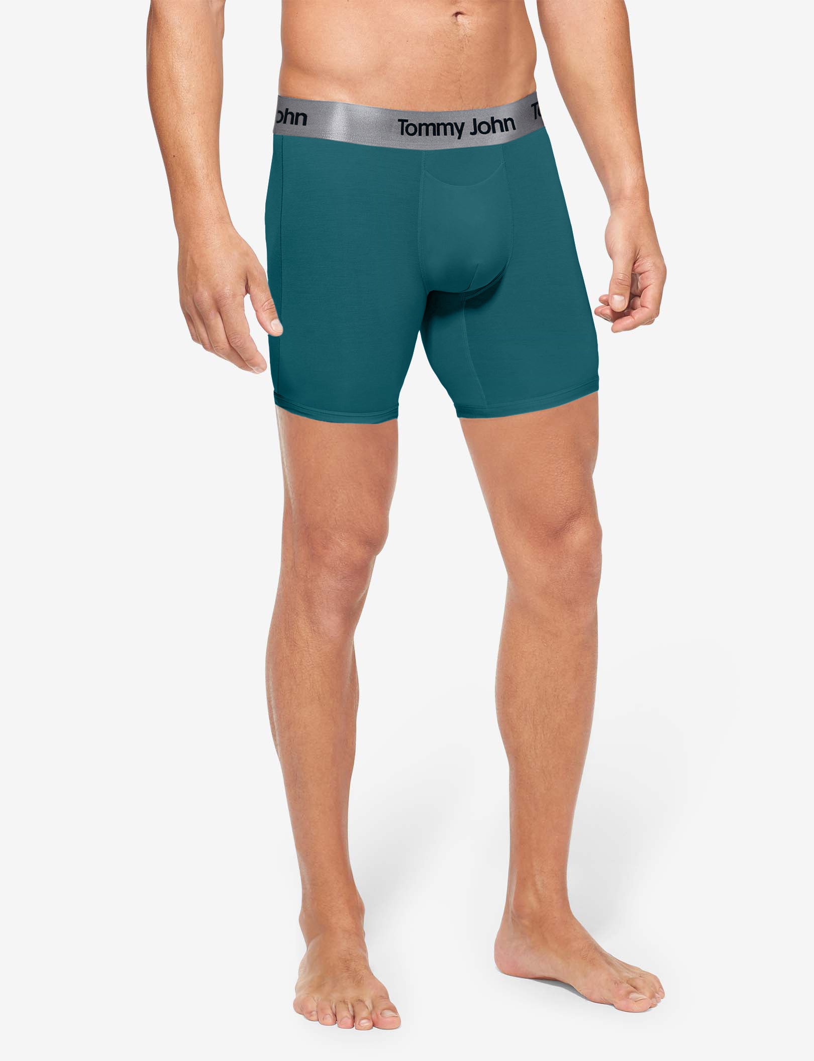 Second Skin Mid-Length Boxer Brief 6"::Mediterranea