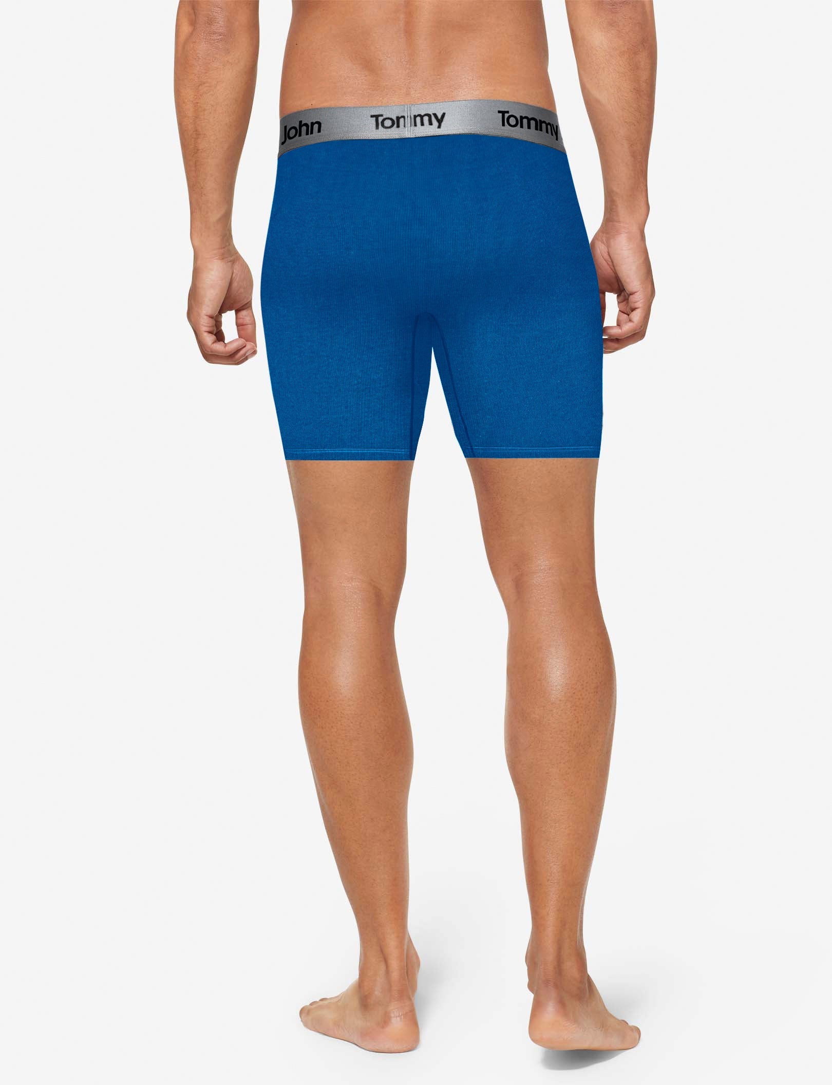 Second Skin Mid-Length Boxer Brief 6"::Strong Blue