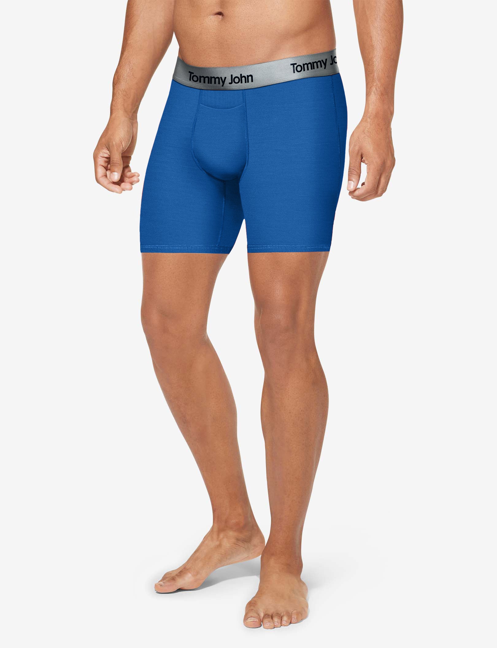 Second Skin Mid-Length Boxer Brief 6"::Strong Blue