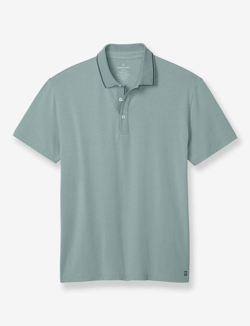 Second Skin Knit Collar Polo::Slate