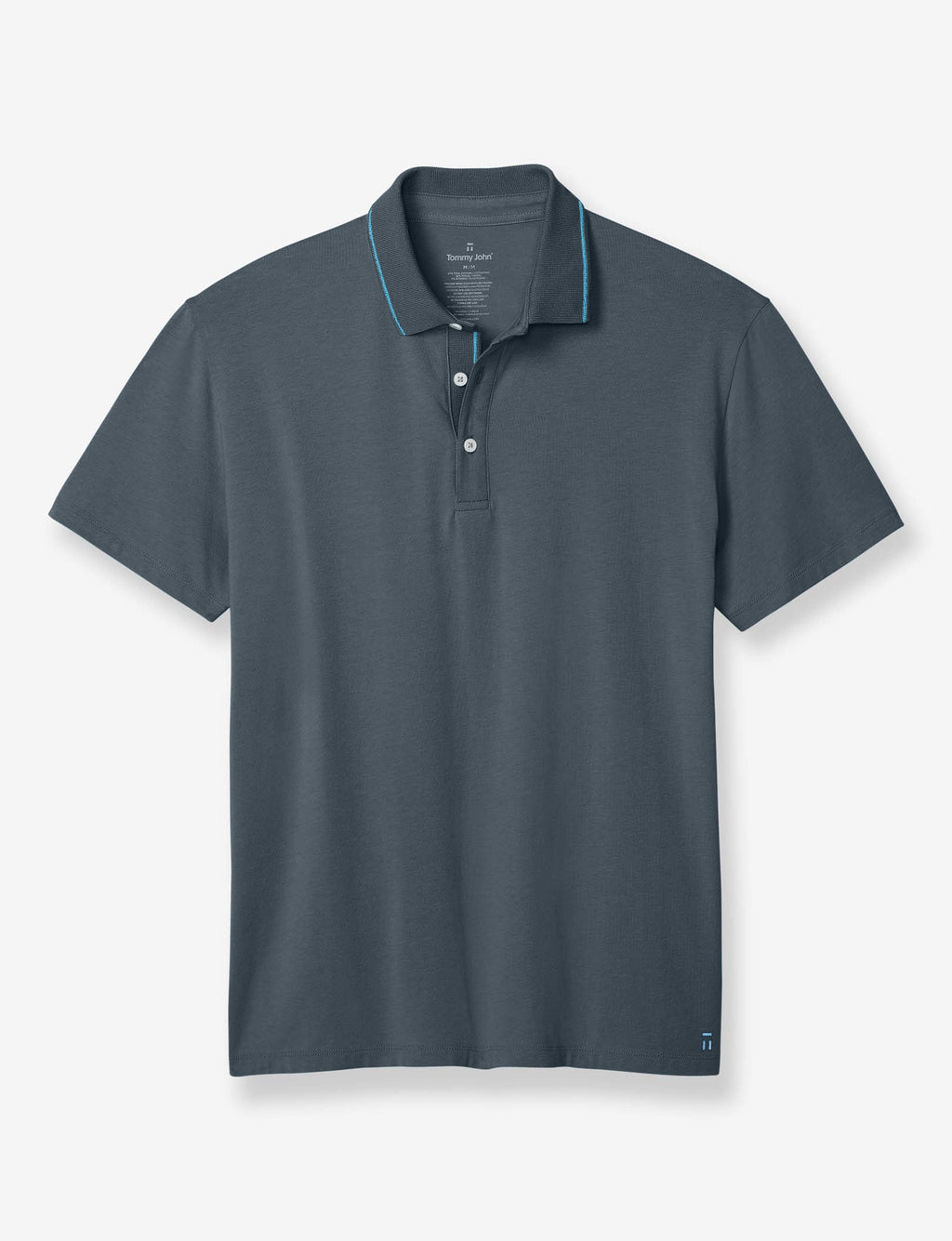 Second Skin Knit Collar Polo::Midnight Navy