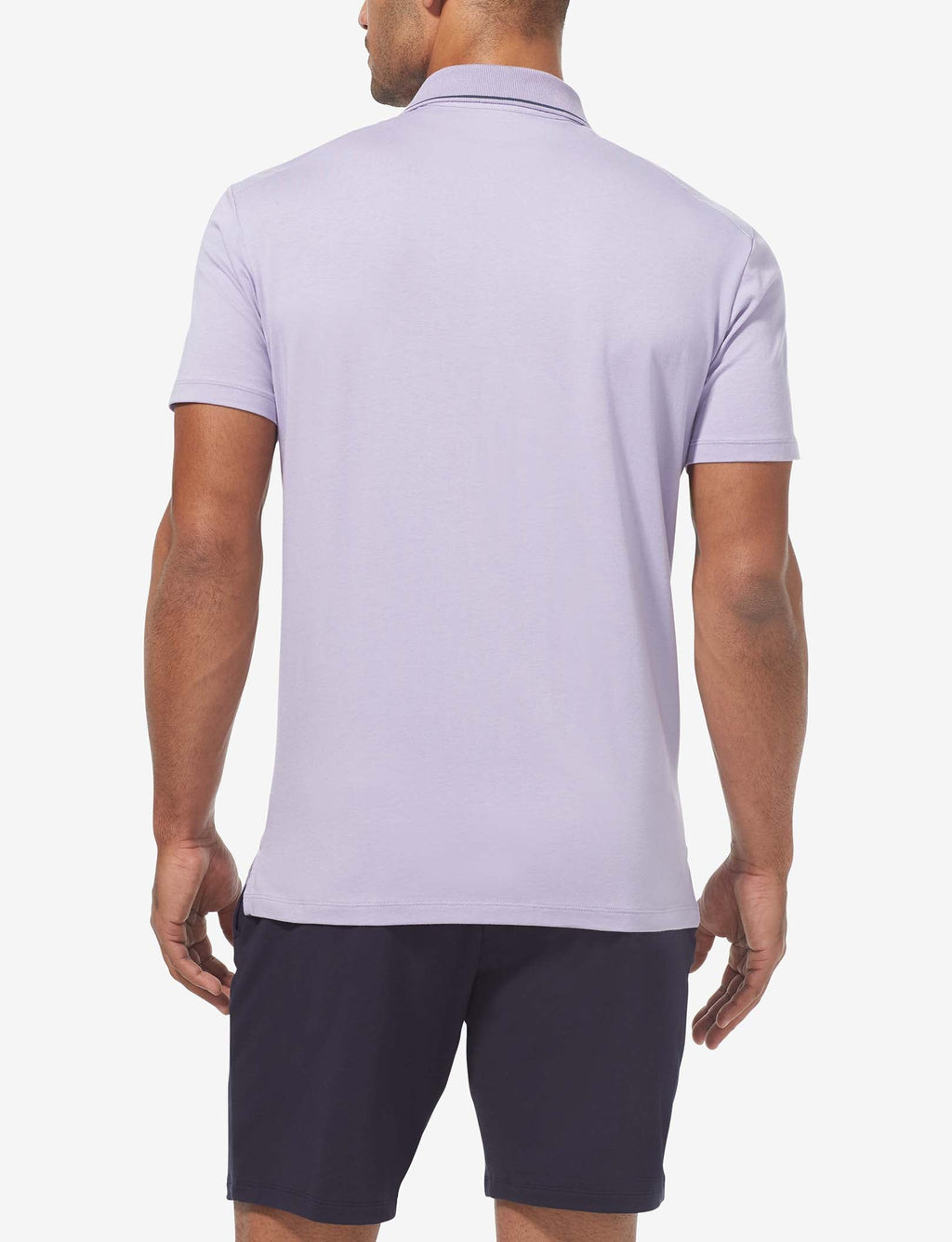 Second Skin Knit Collar Polo::Heirloom Lilac