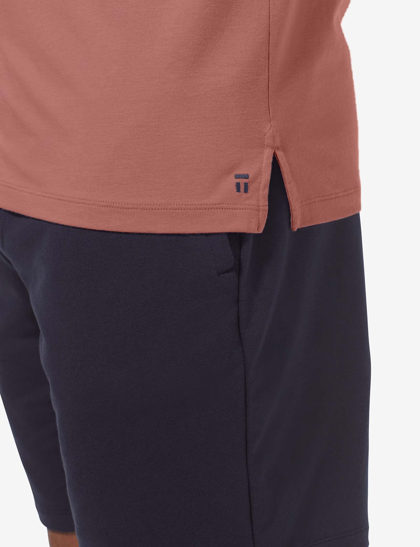 Second Skin Knit Collar Polo::Light Mahogany