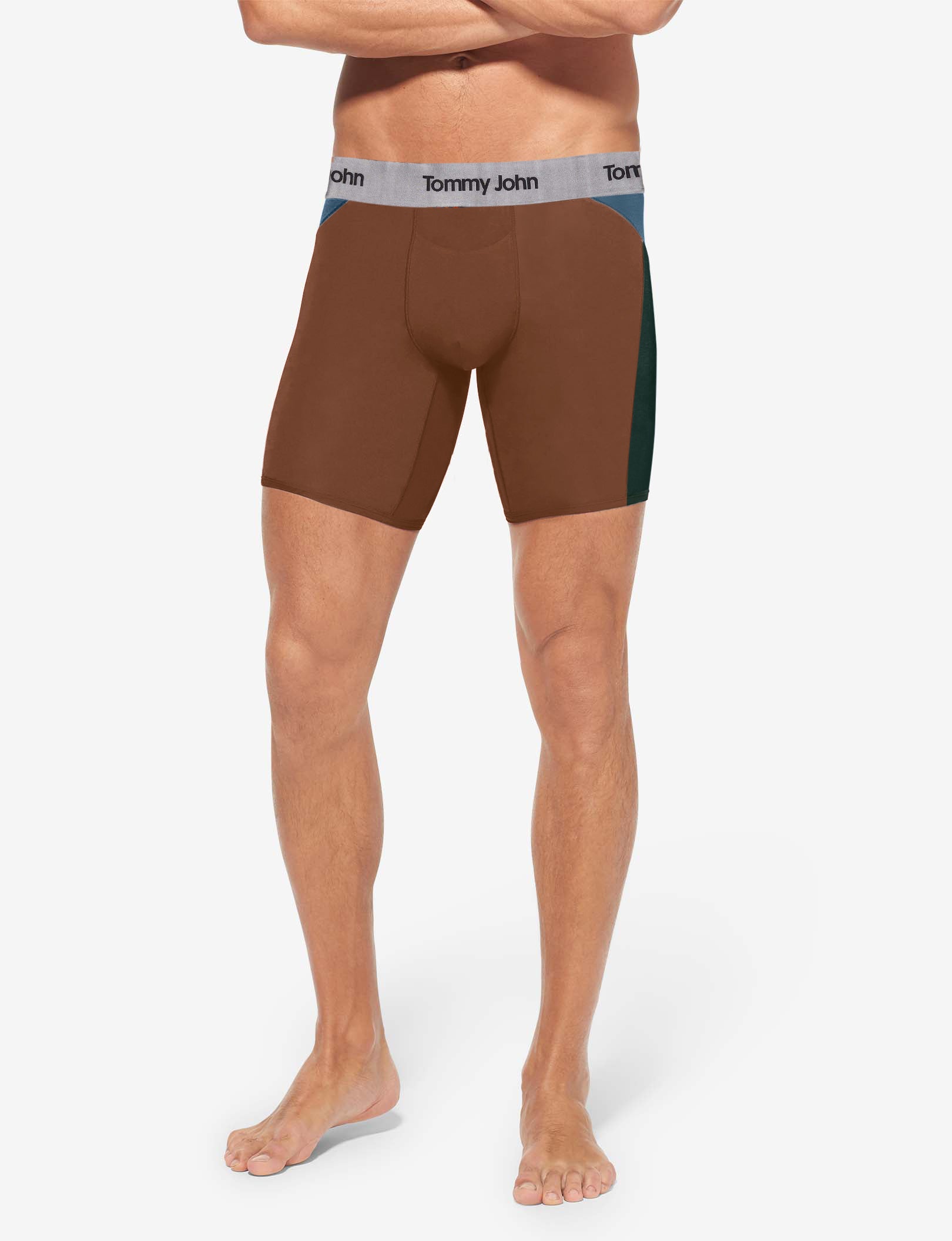 Second Skin Mid-Length Boxer Brief 6"::Tortoise Shell Colorblock