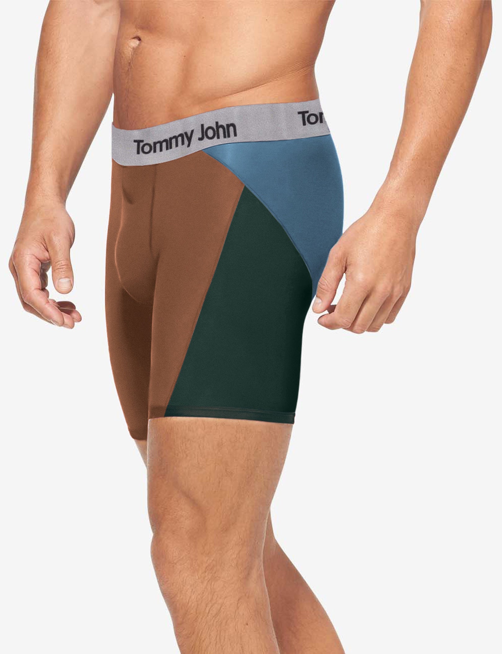 Second Skin Mid-Length Boxer Brief 6"::Tortoise Shell Colorblock
