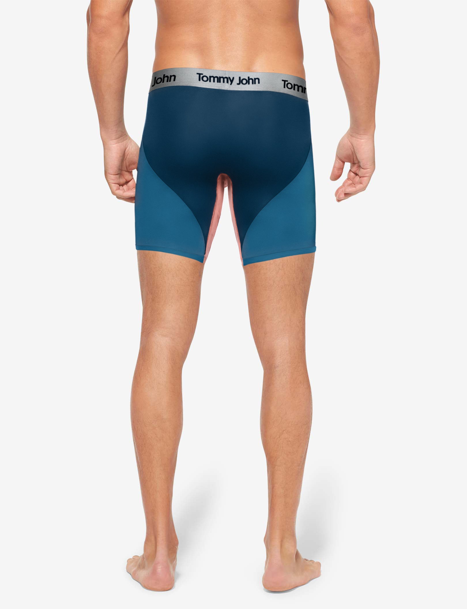 Second Skin Mid-Length Boxer Brief 6"::Blooming Dahlia Colorblock