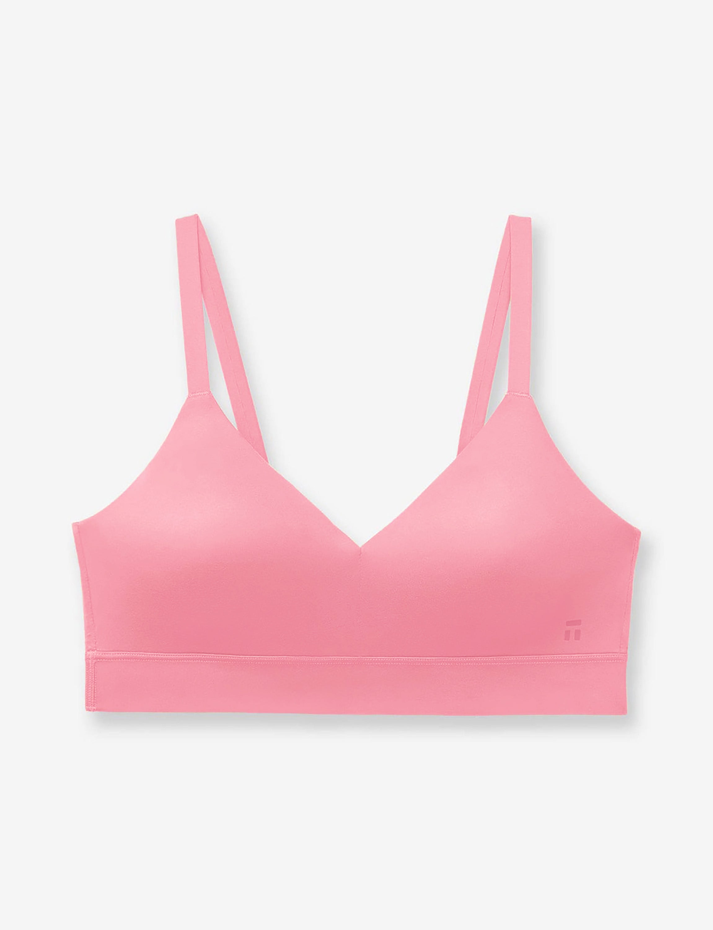 Second Skin Triangle Bralette::Geranium Pink