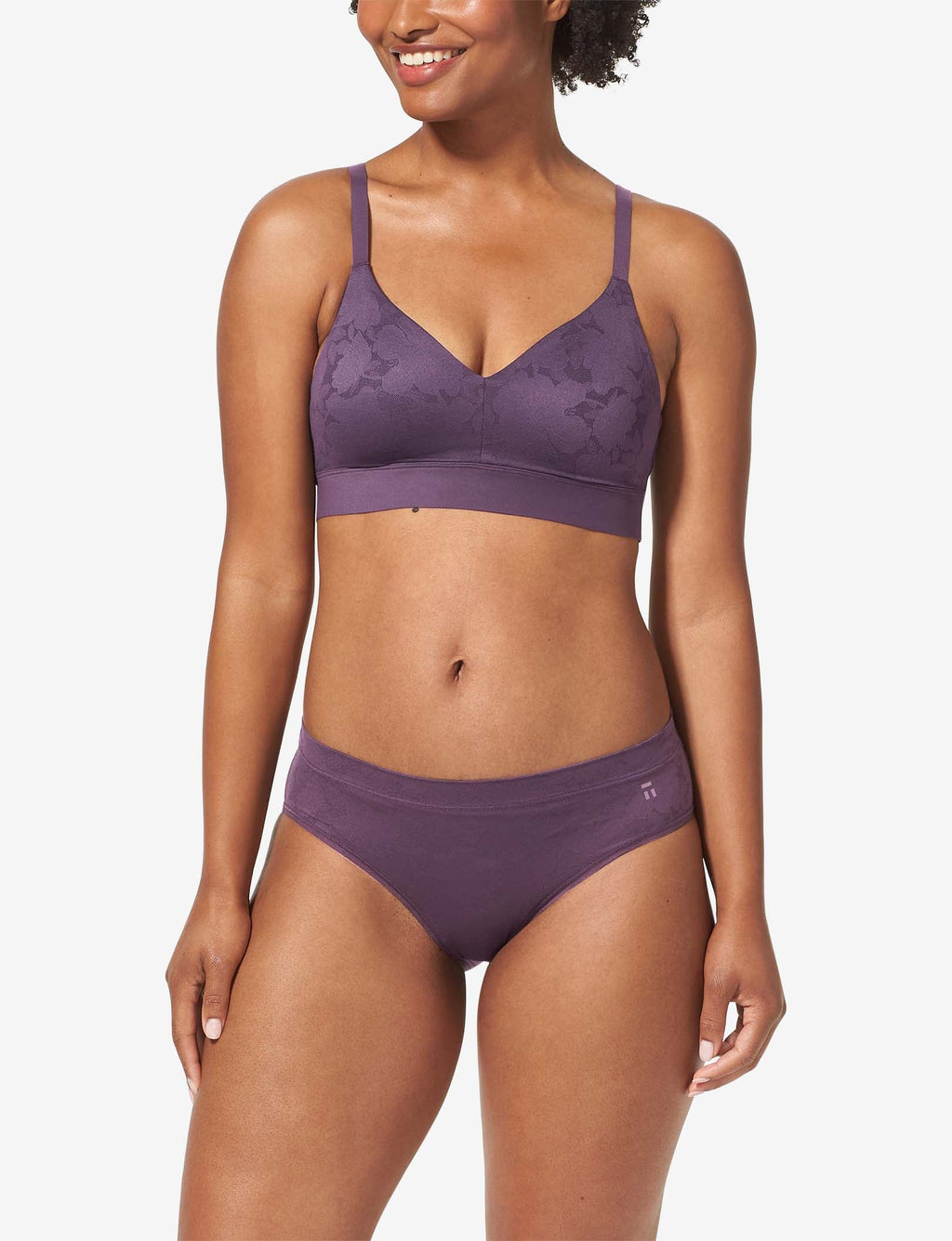Second Skin Comfort Lace Bralette::Nightshade Lace