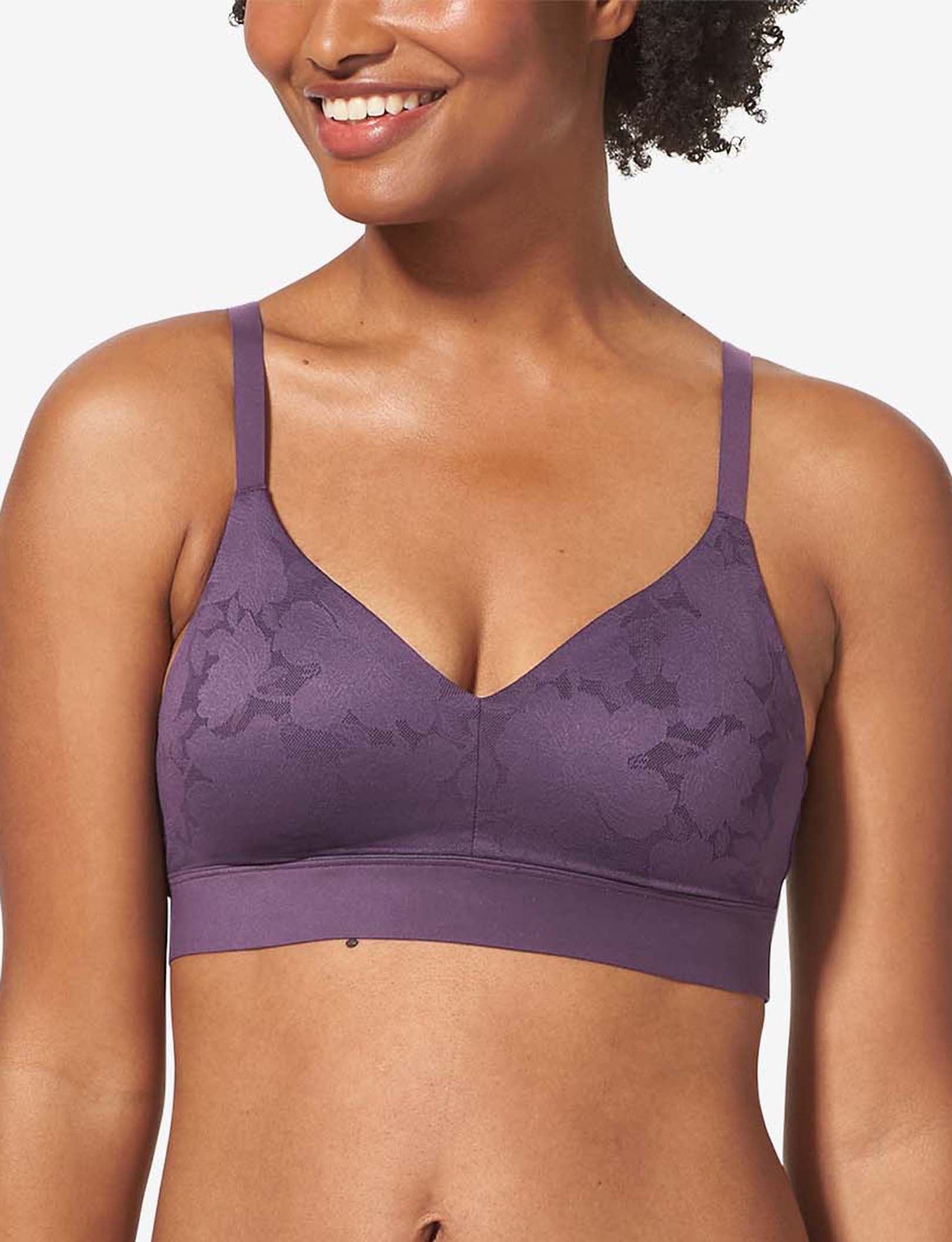 Second Skin Comfort Lace Bralette::Nightshade Lace