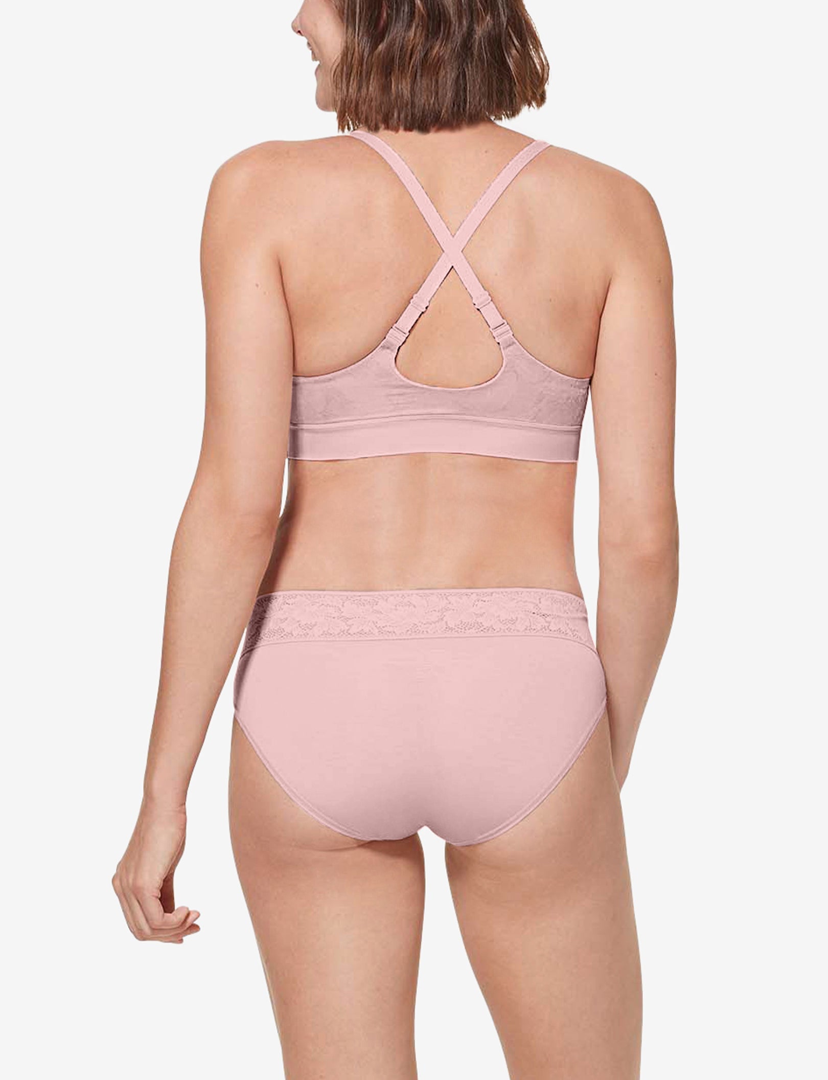Second Skin Comfort Lace Bralette::Peachskin Lace