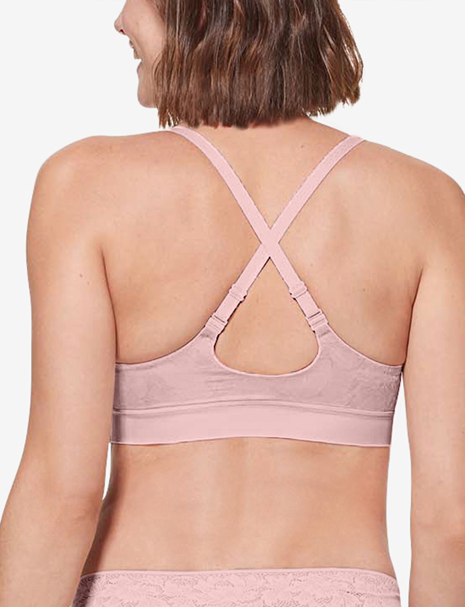 Second Skin Comfort Lace Bralette::Peachskin Lace