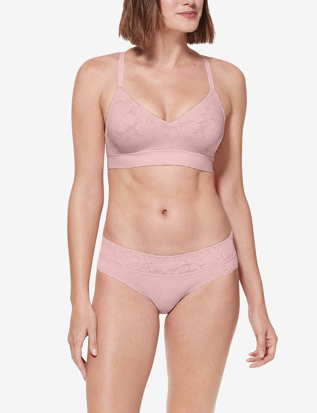 Second Skin Comfort Lace Bralette::Peachskin Lace