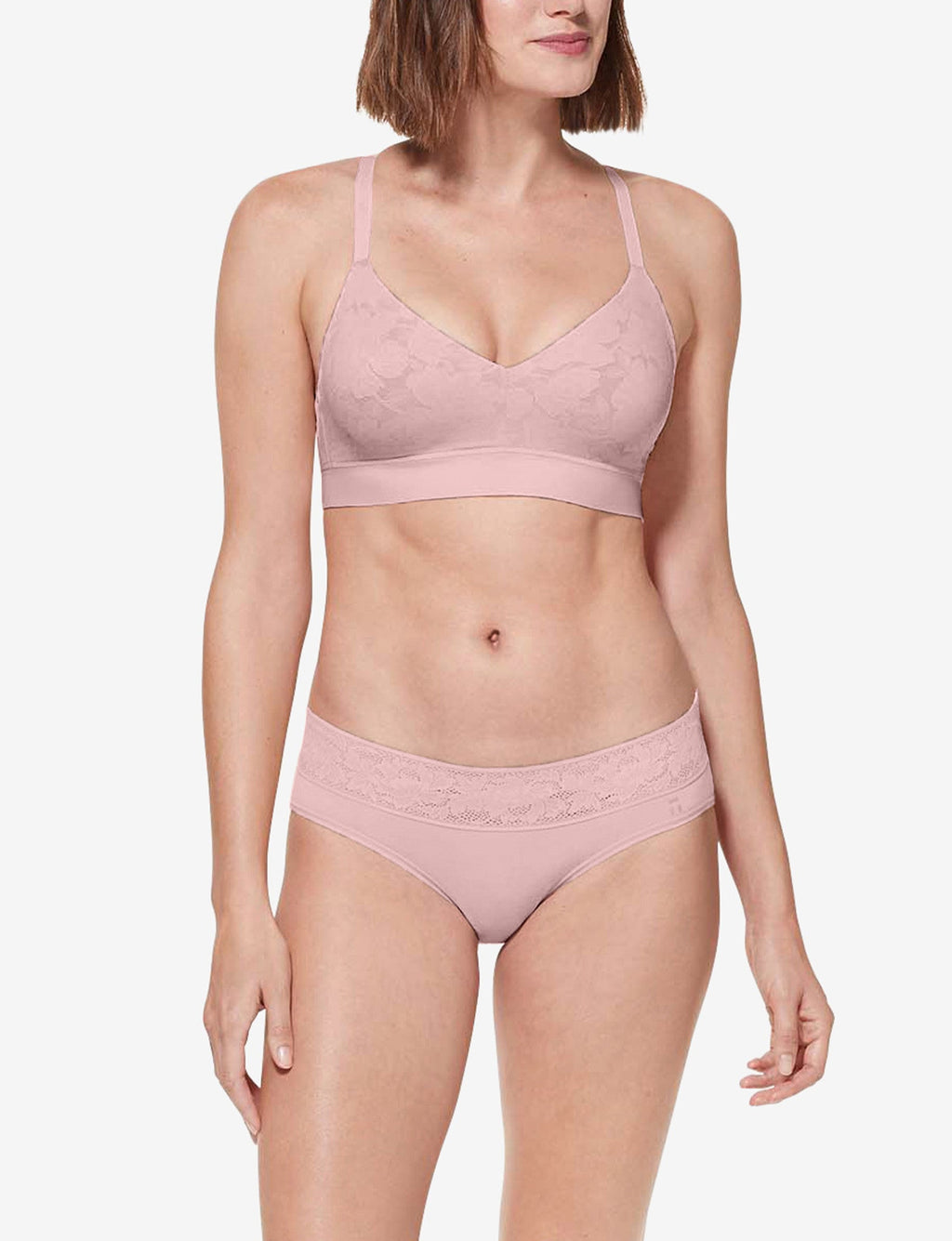 Second Skin Comfort Lace Bralette::Peachskin Lace