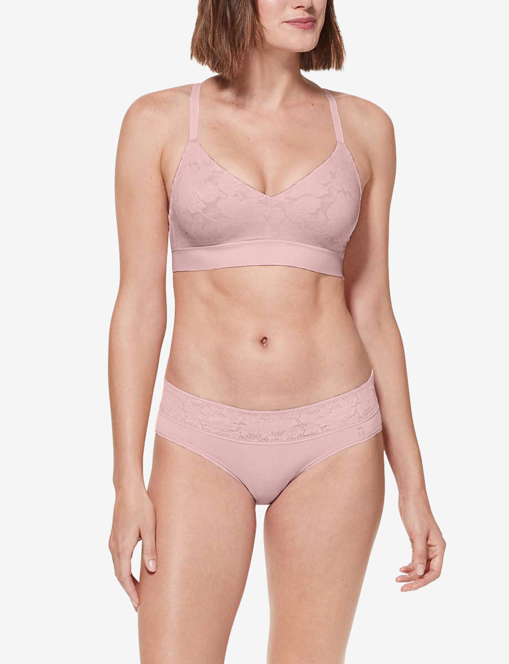 Second Skin Comfort Lace Bralette::Peachskin Lace