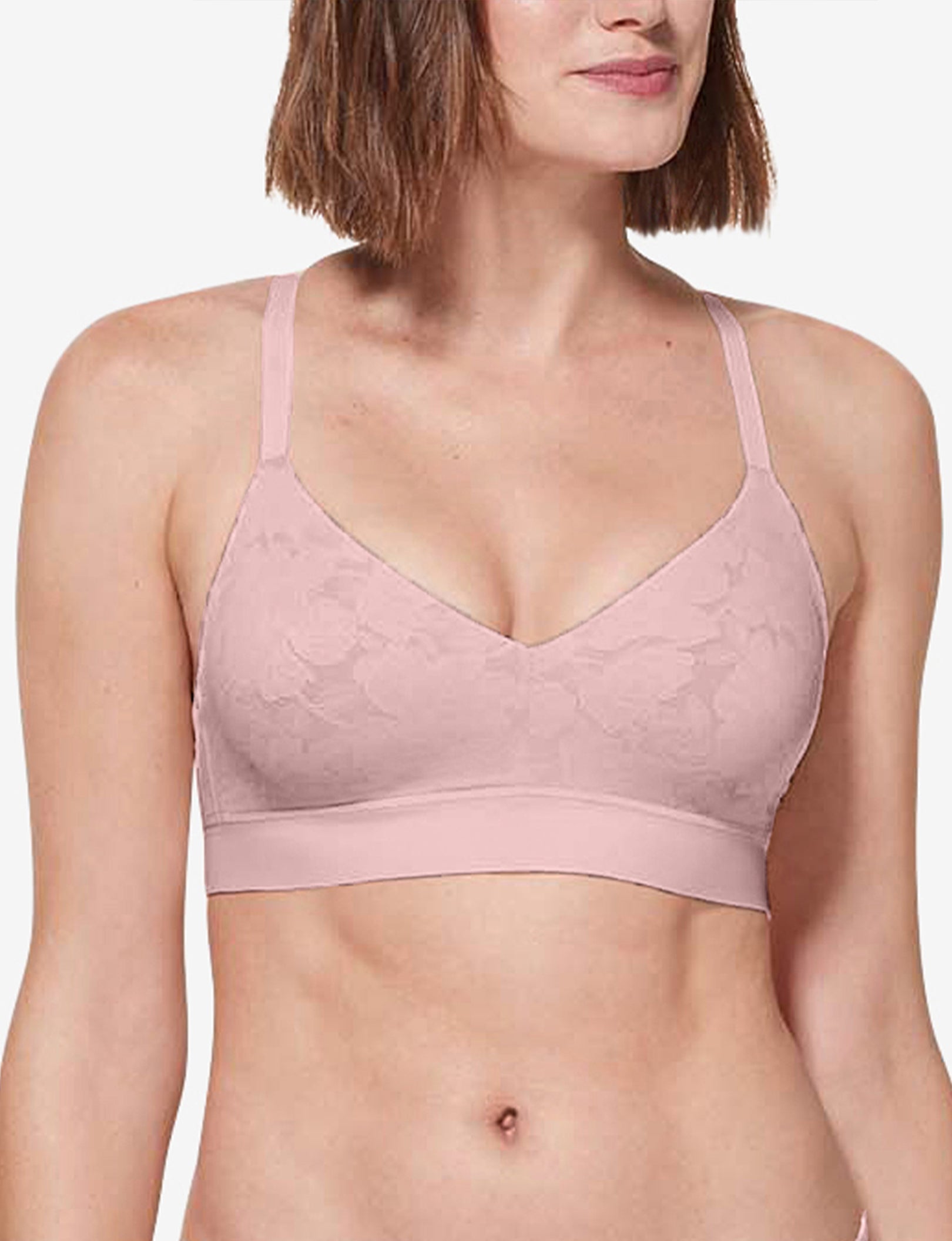Second Skin Comfort Lace Bralette::Peachskin Lace