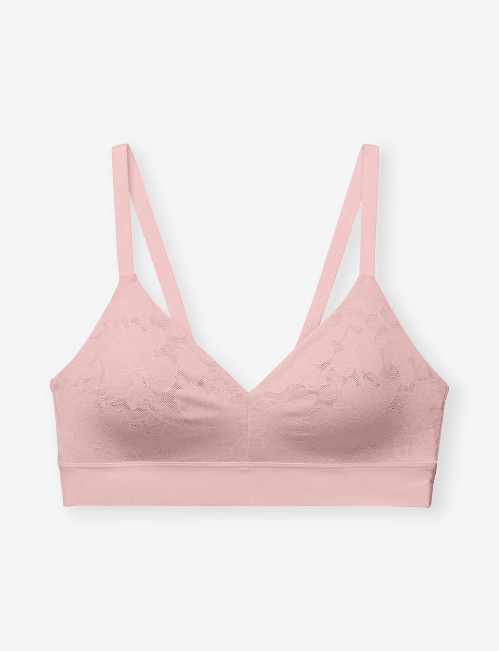 Second Skin Comfort Lace Bralette::Peachskin Lace