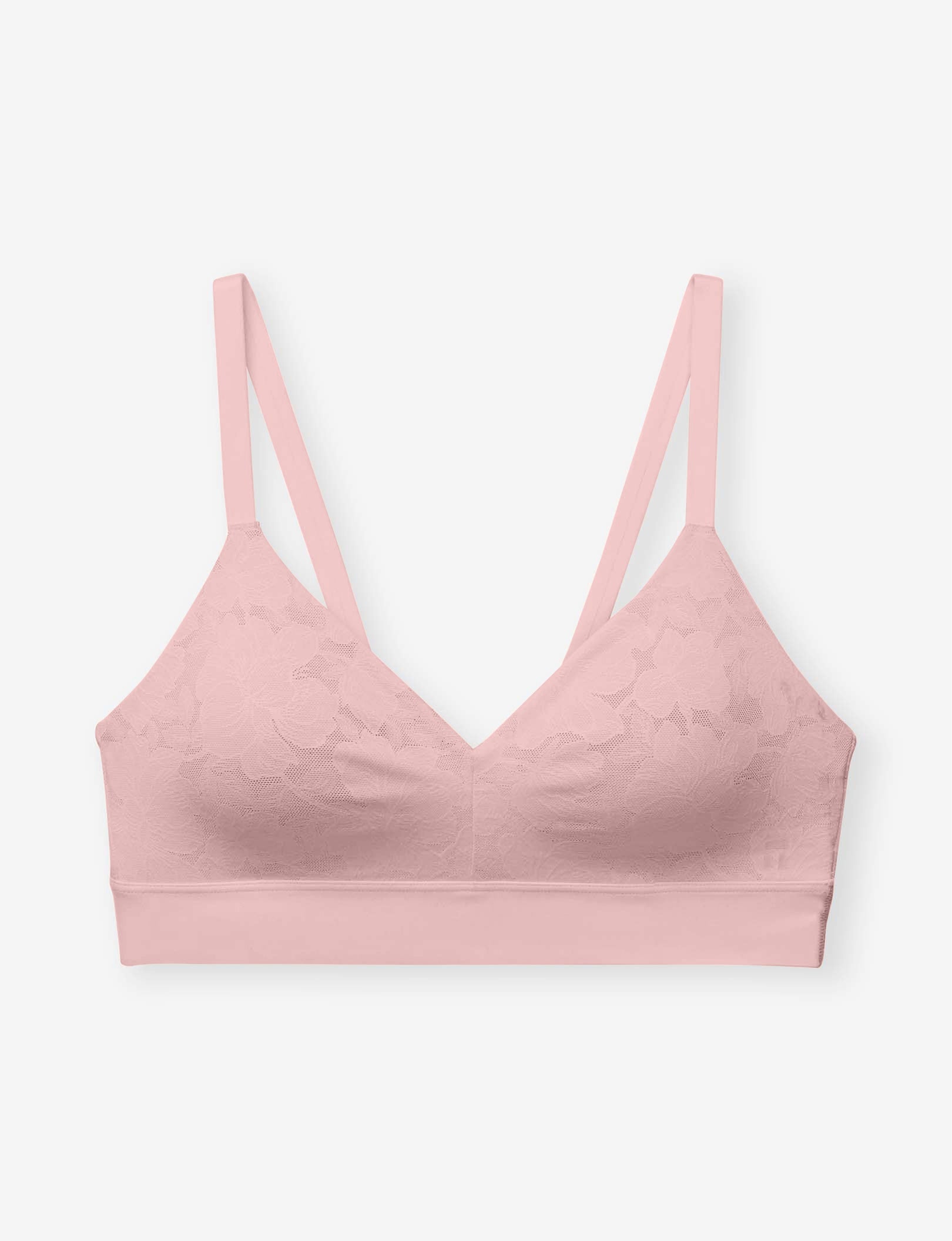 Second Skin Comfort Lace Bralette::Peachskin Lace