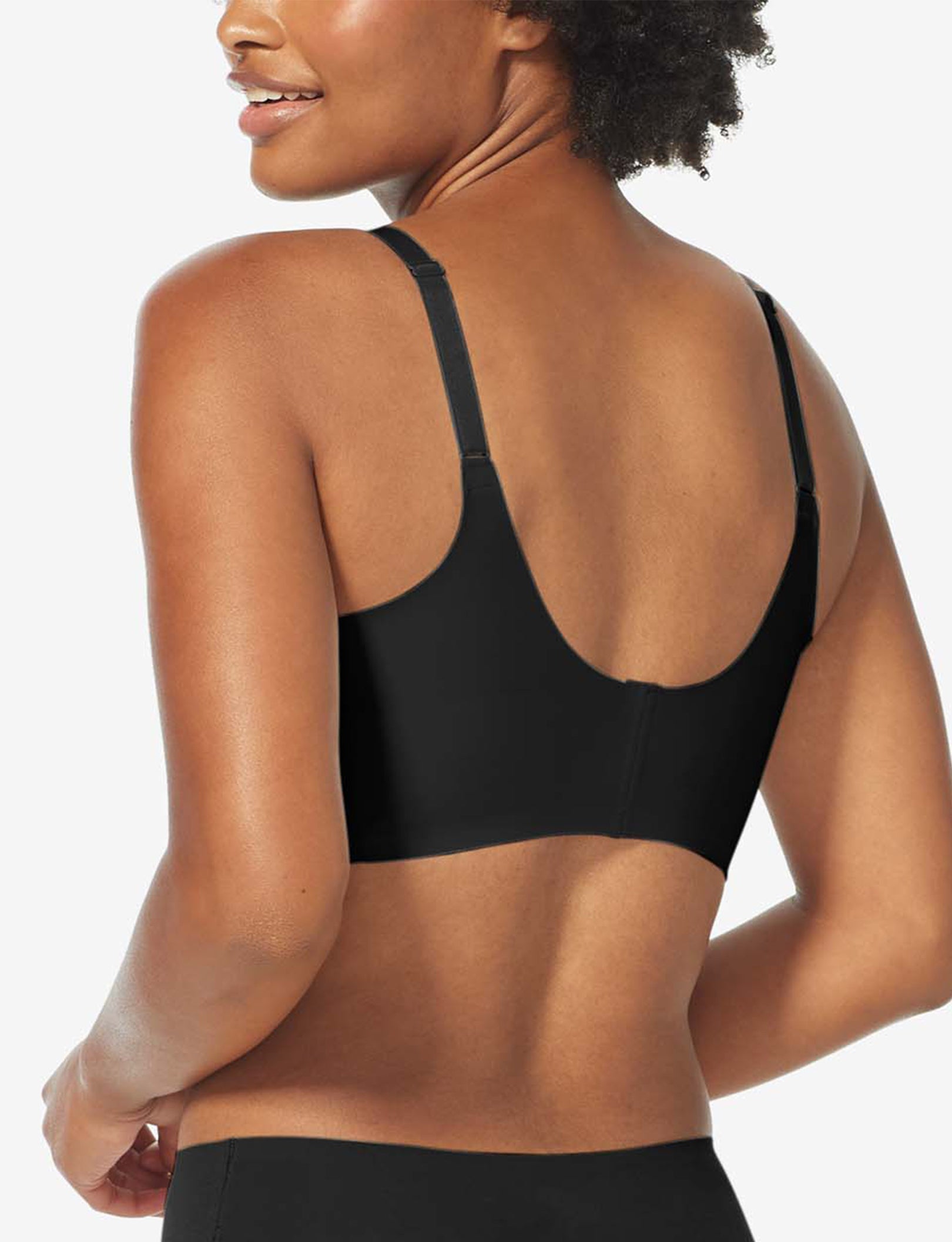 Comfort Smoothing Triangle Bralette::Black