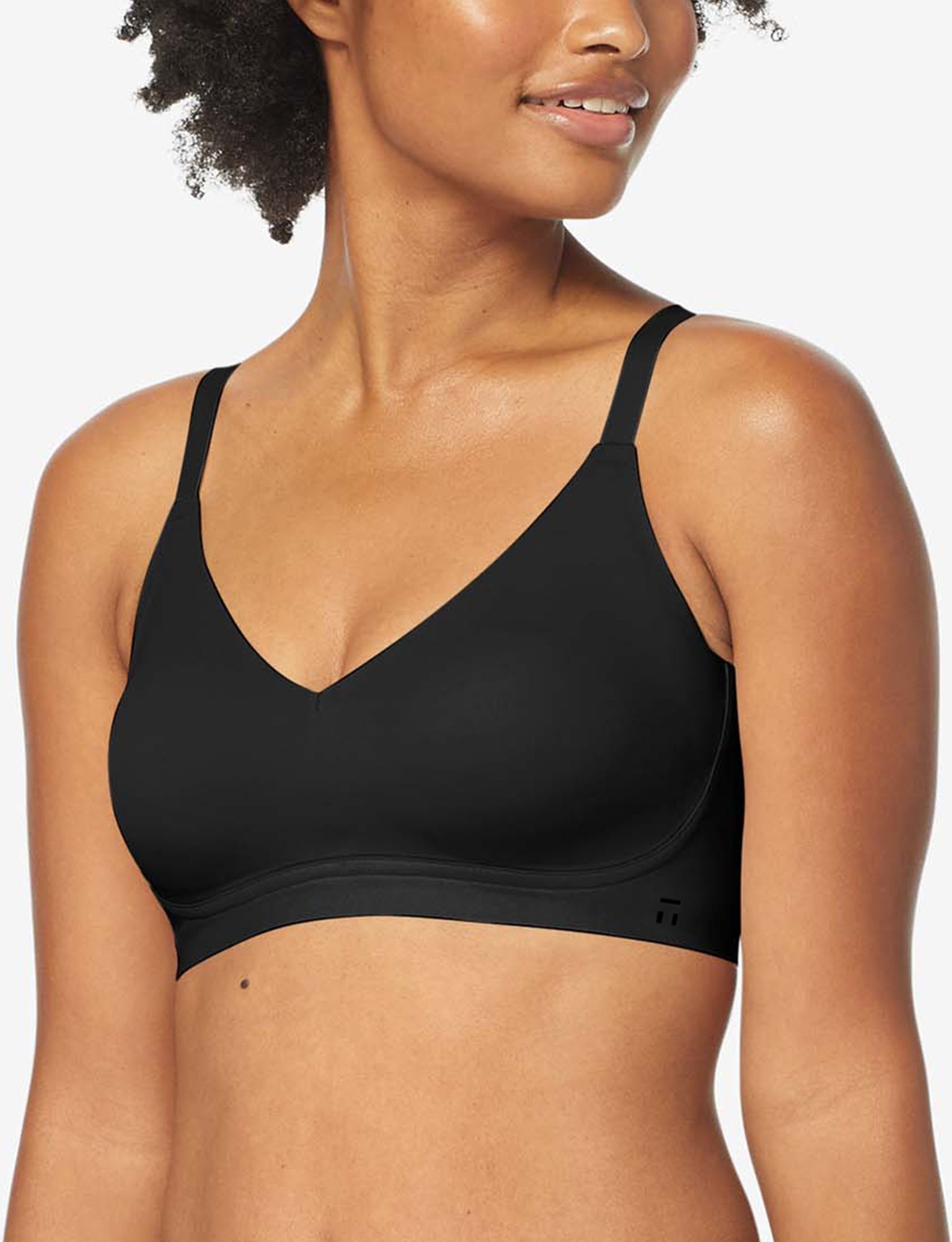 Comfort Smoothing Triangle Bralette::Black