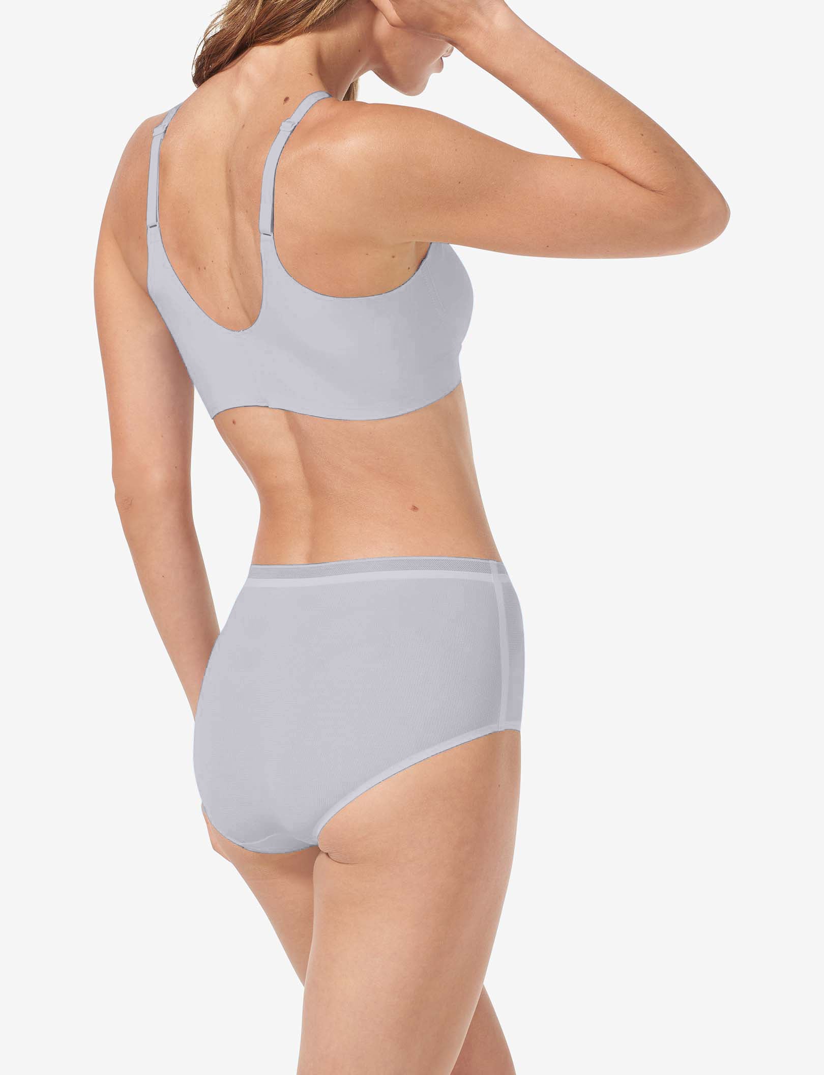 Comfort Smoothing Triangle Bralette::Gull Gray