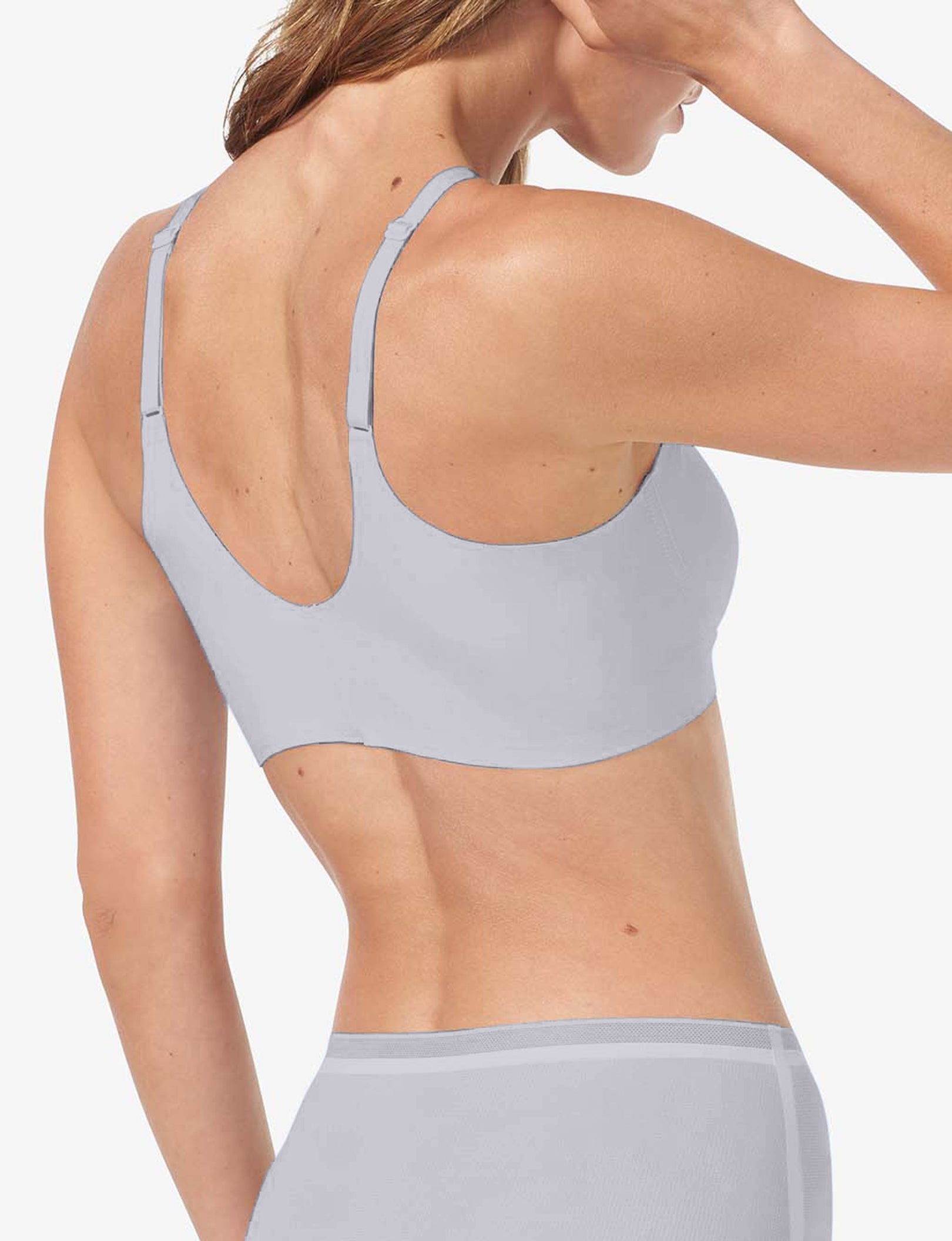 Comfort Smoothing Triangle Bralette::Gull Gray