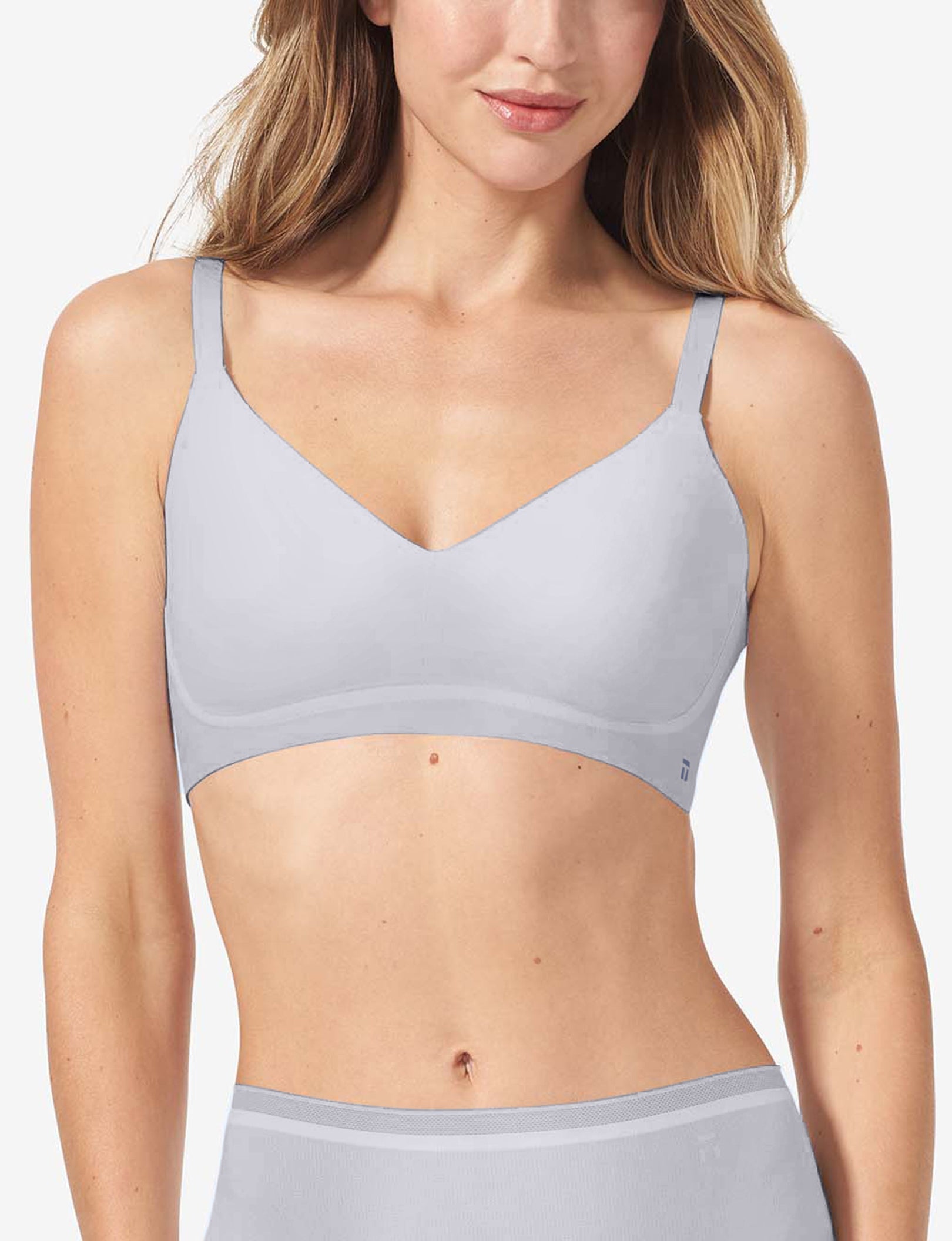 Comfort Smoothing Triangle Bralette::Gull Gray