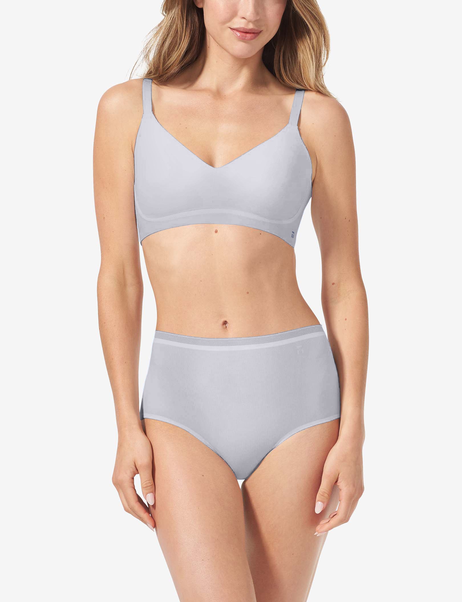 Comfort Smoothing Triangle Bralette::Gull Gray