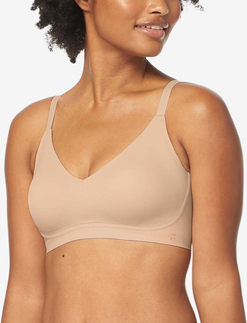 Comfort Smoothing Triangle Bralette::Rugby Tan