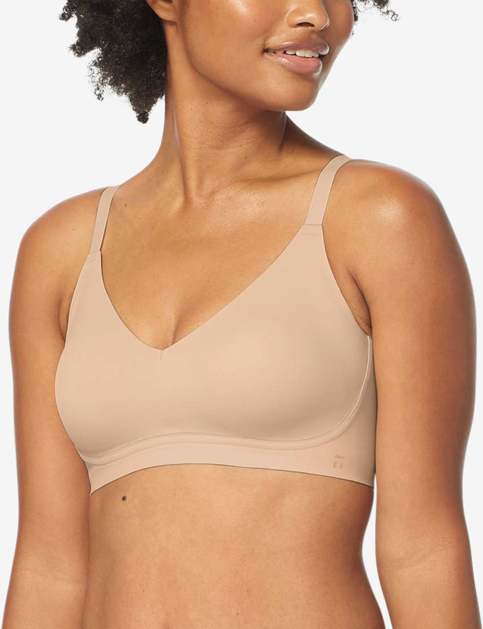 Comfort Smoothing Triangle Bralette::Rugby Tan