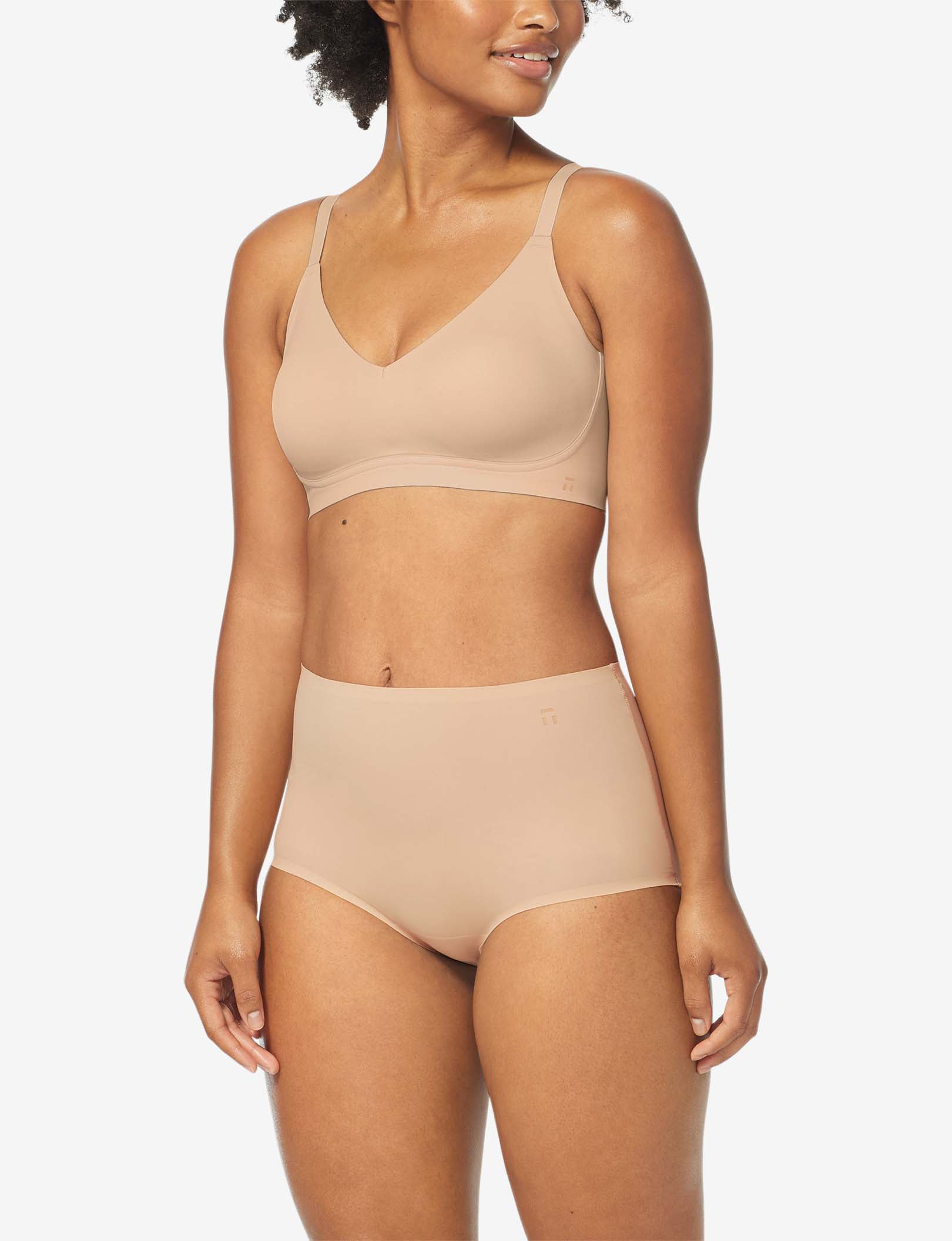 Comfort Smoothing Triangle Bralette::Rugby Tan