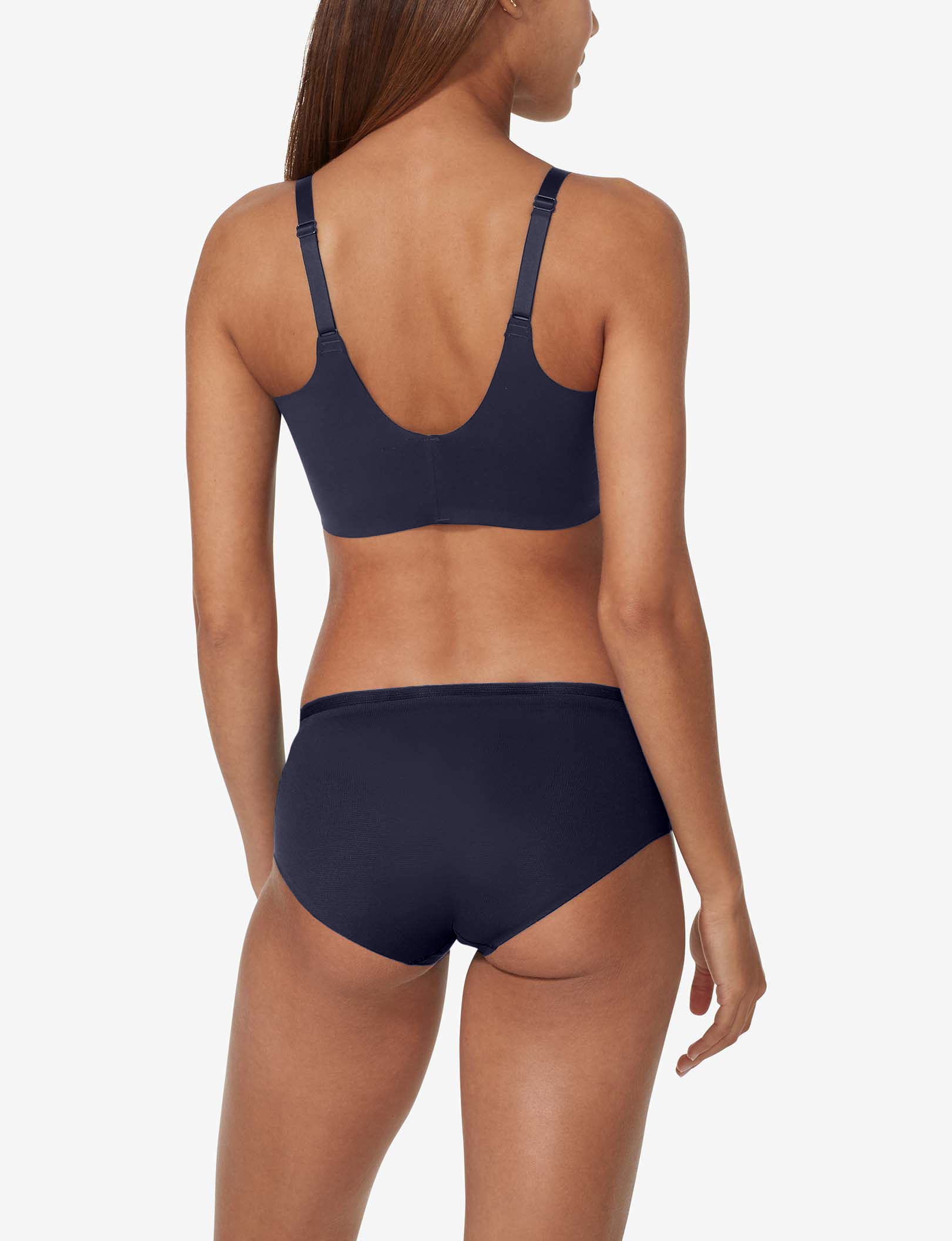 Comfort Smoothing Triangle Bralette::Baritone Blue