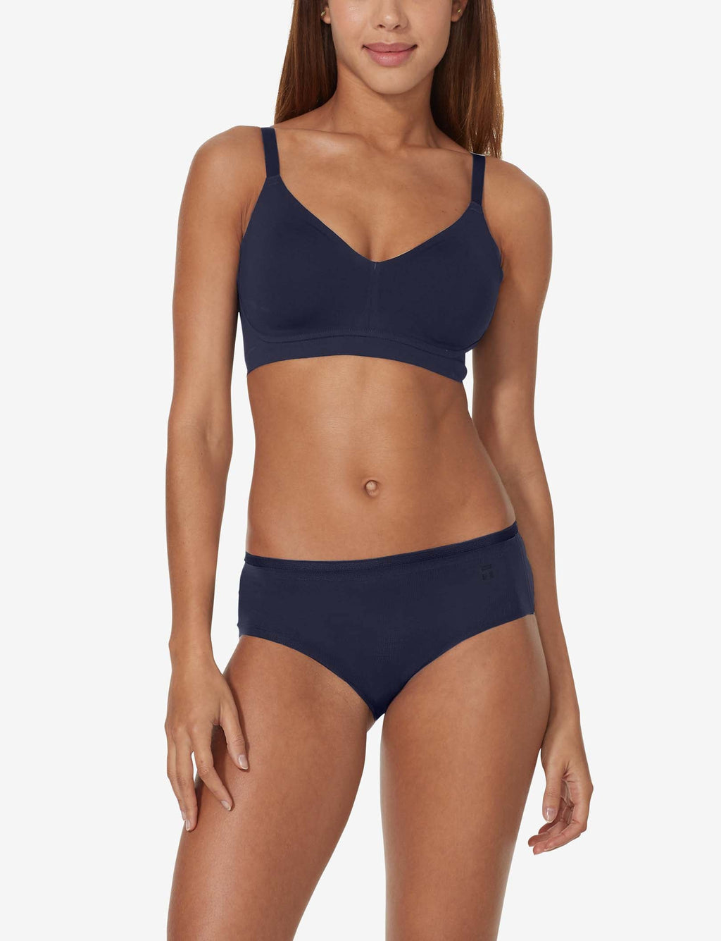 Comfort Smoothing Triangle Bralette::Baritone Blue