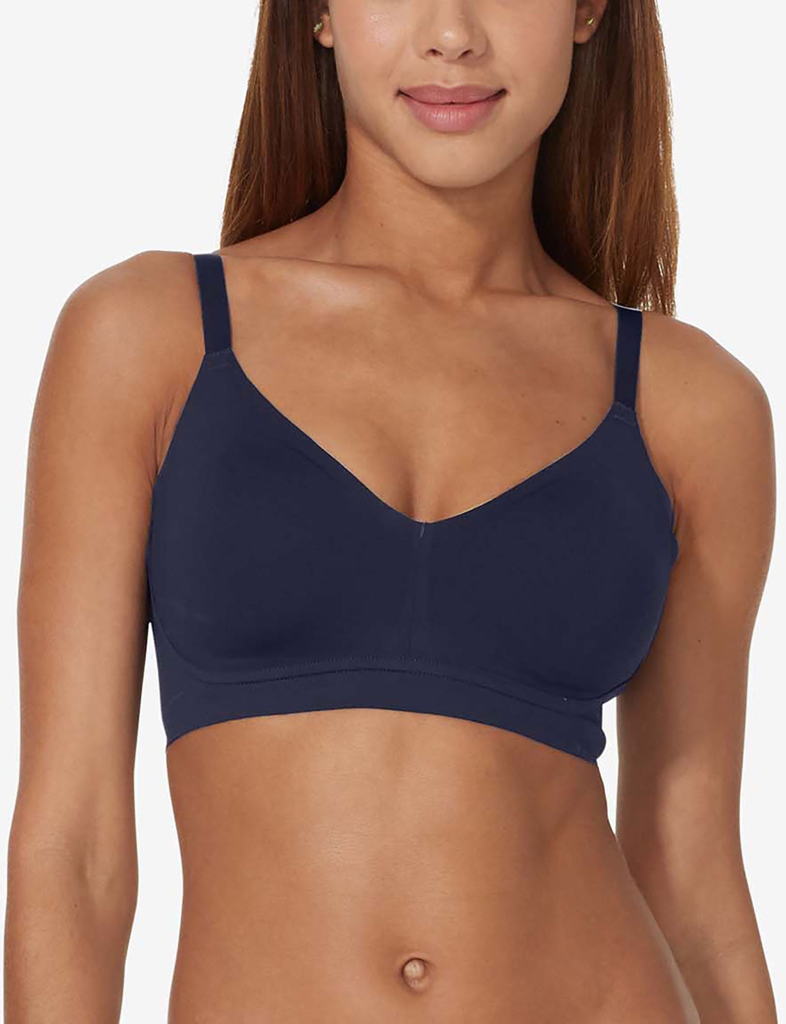 Comfort Smoothing Triangle Bralette::Baritone Blue