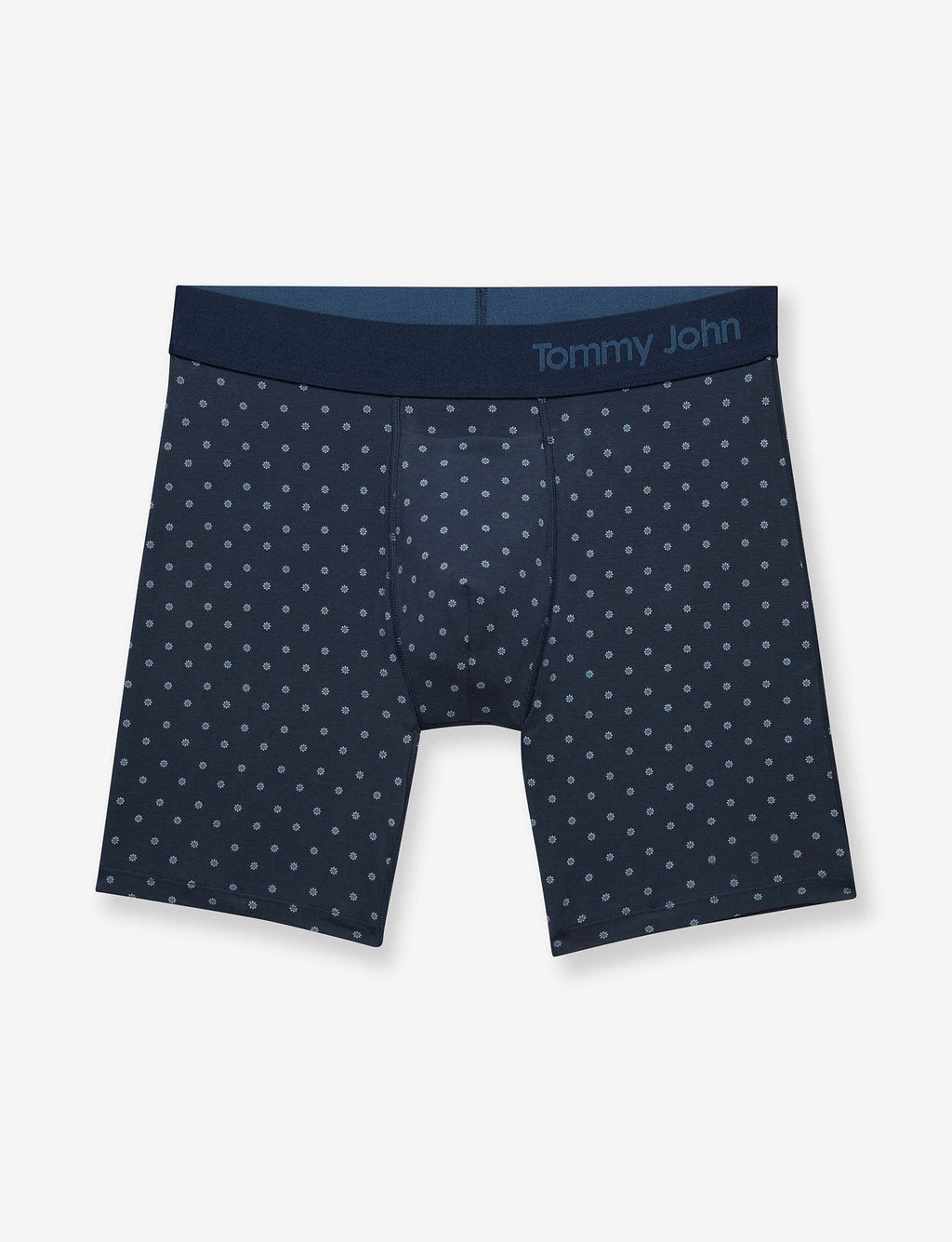 Cool Cotton Mid-Length Boxer Brief 6"::Dress Blues Sky Bud