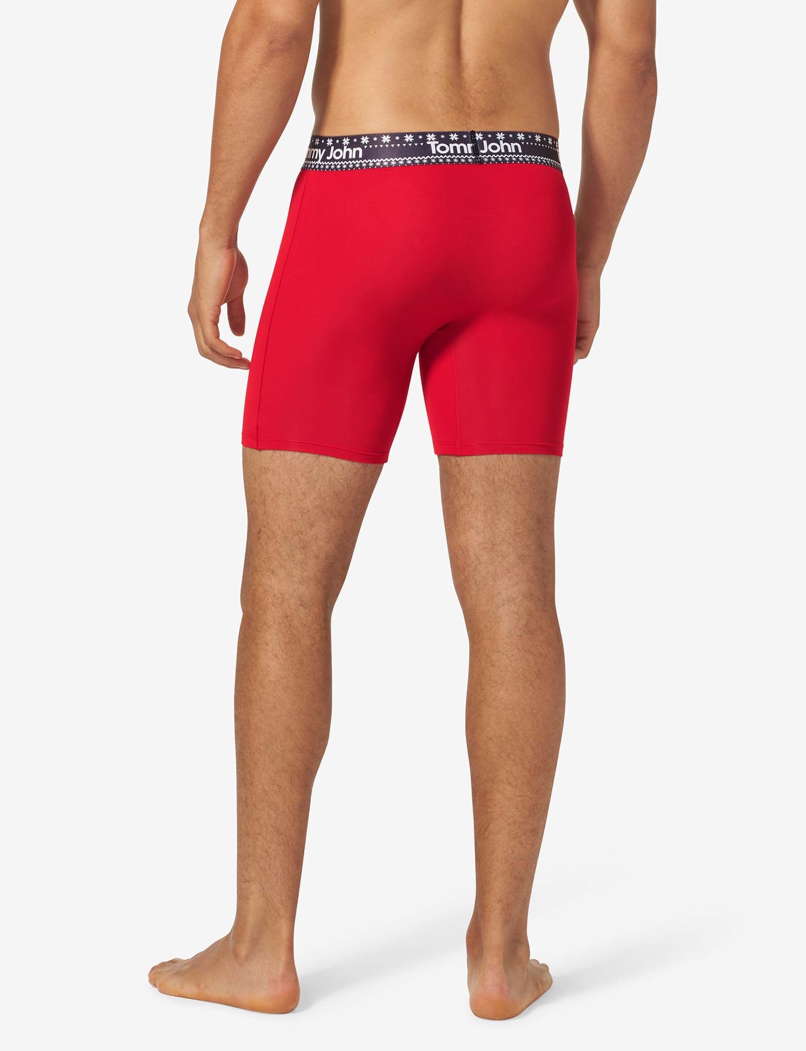 Second Skin Mid-Length Boxer Brief 6"::Haute Red