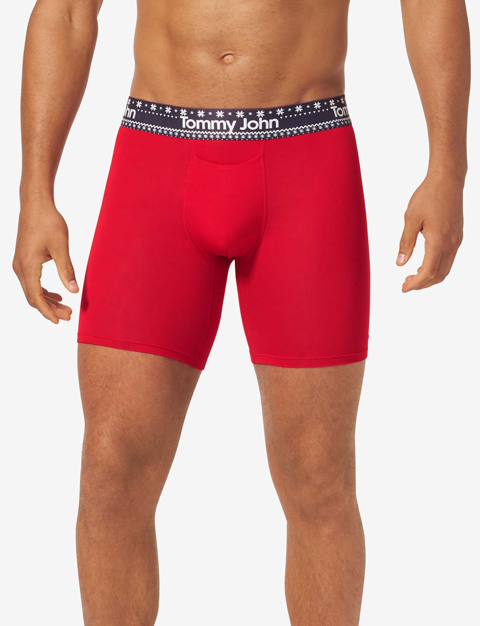 Second Skin Mid-Length Boxer Brief 6"::Haute Red