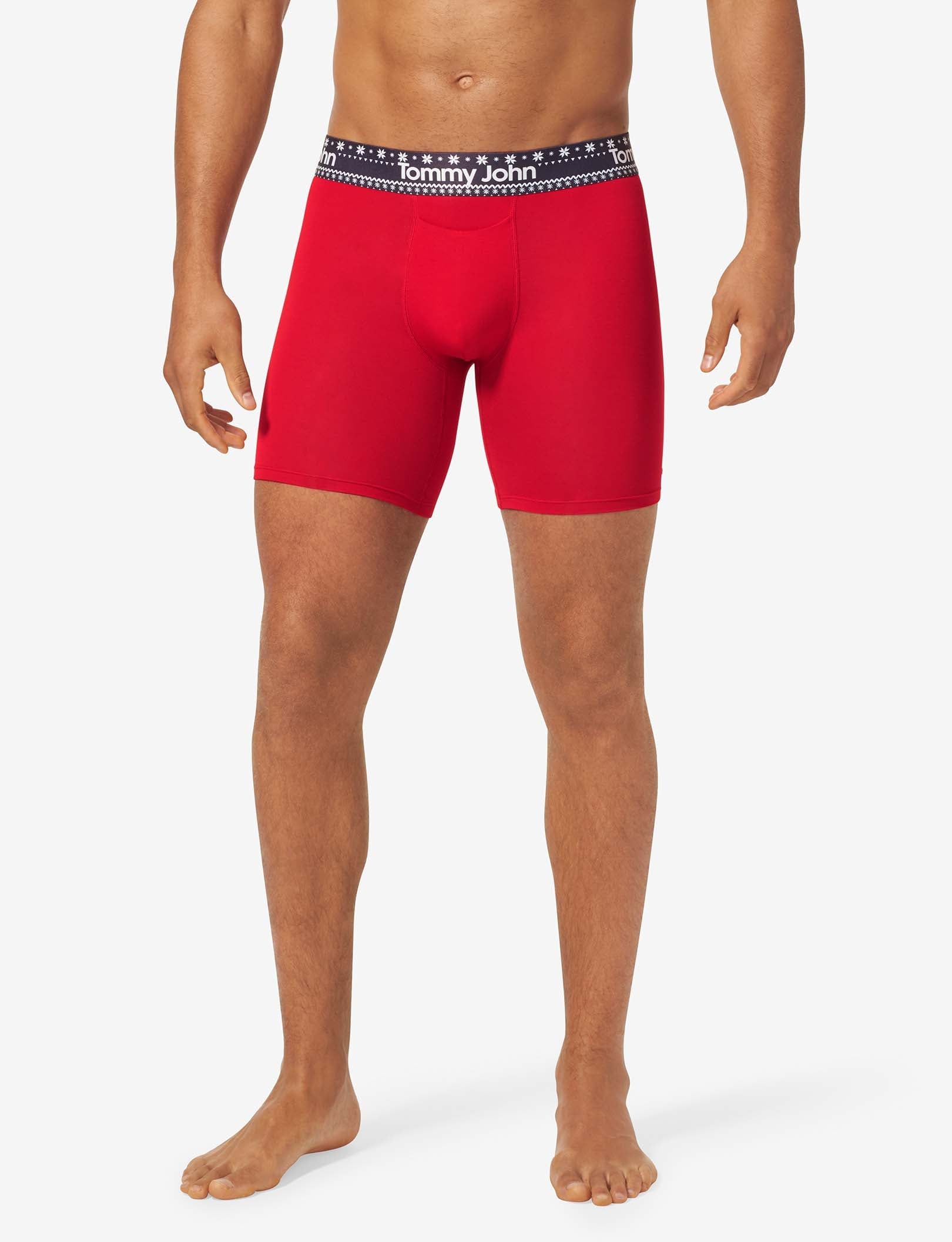 Second Skin Mid-Length Boxer Brief 6"::Haute Red