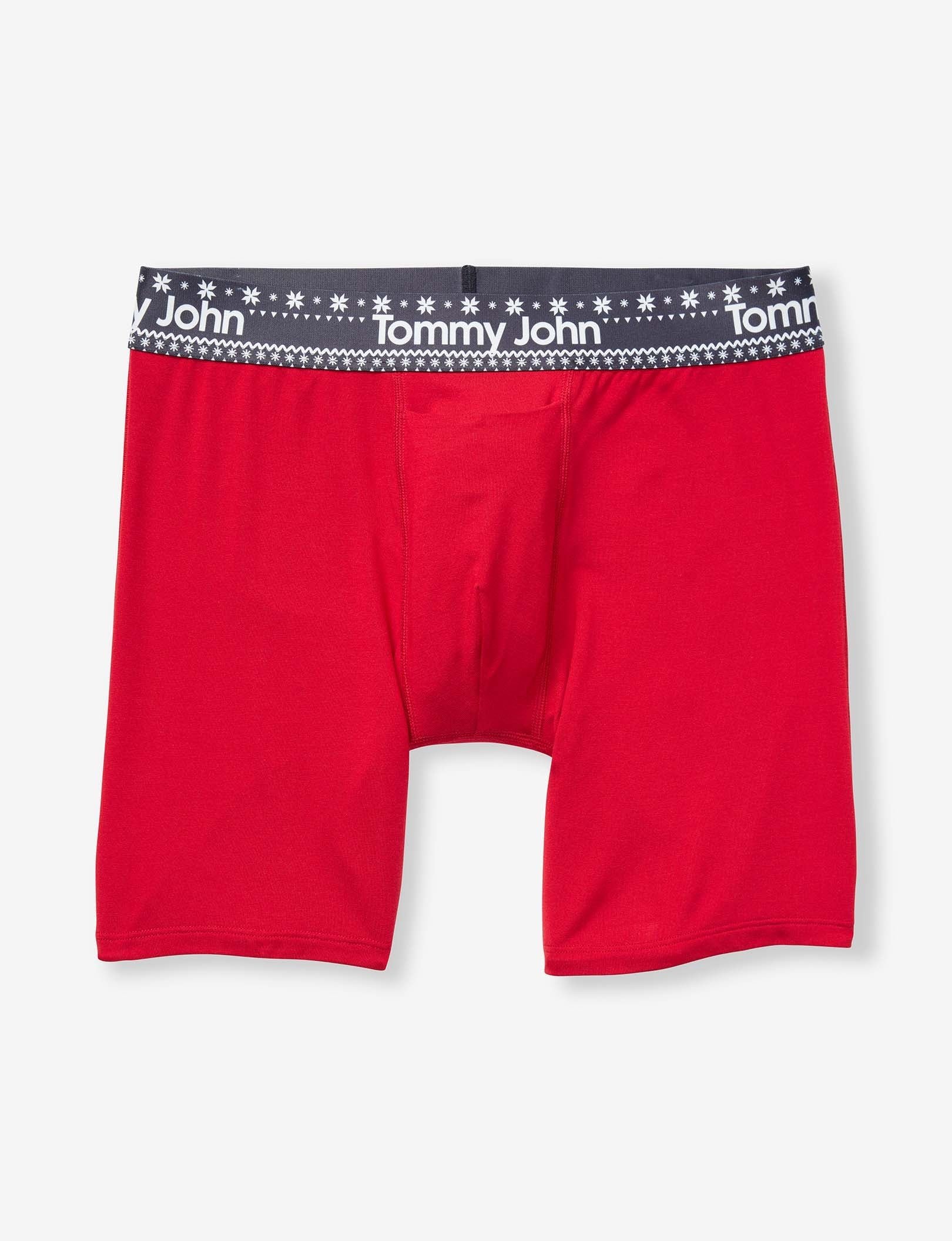 Second Skin Mid-Length Boxer Brief 6"::Haute Red