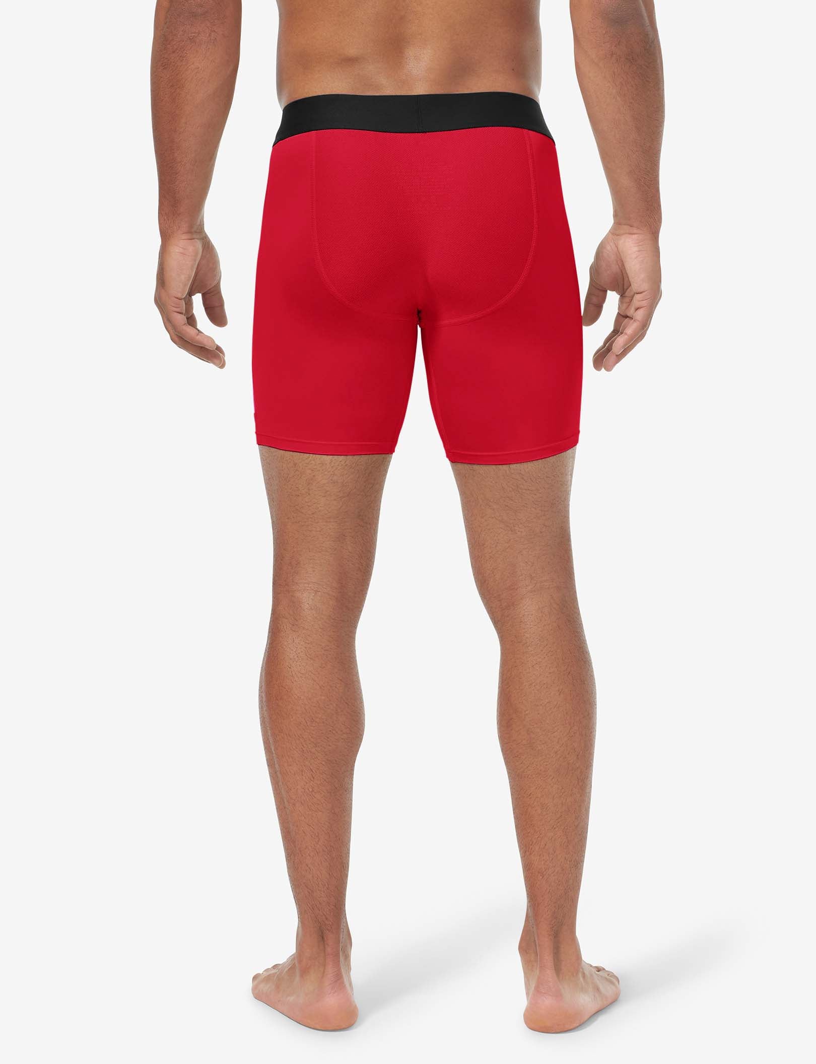 360 Sport Mid-Length Boxer Brief 6"::Bright Red