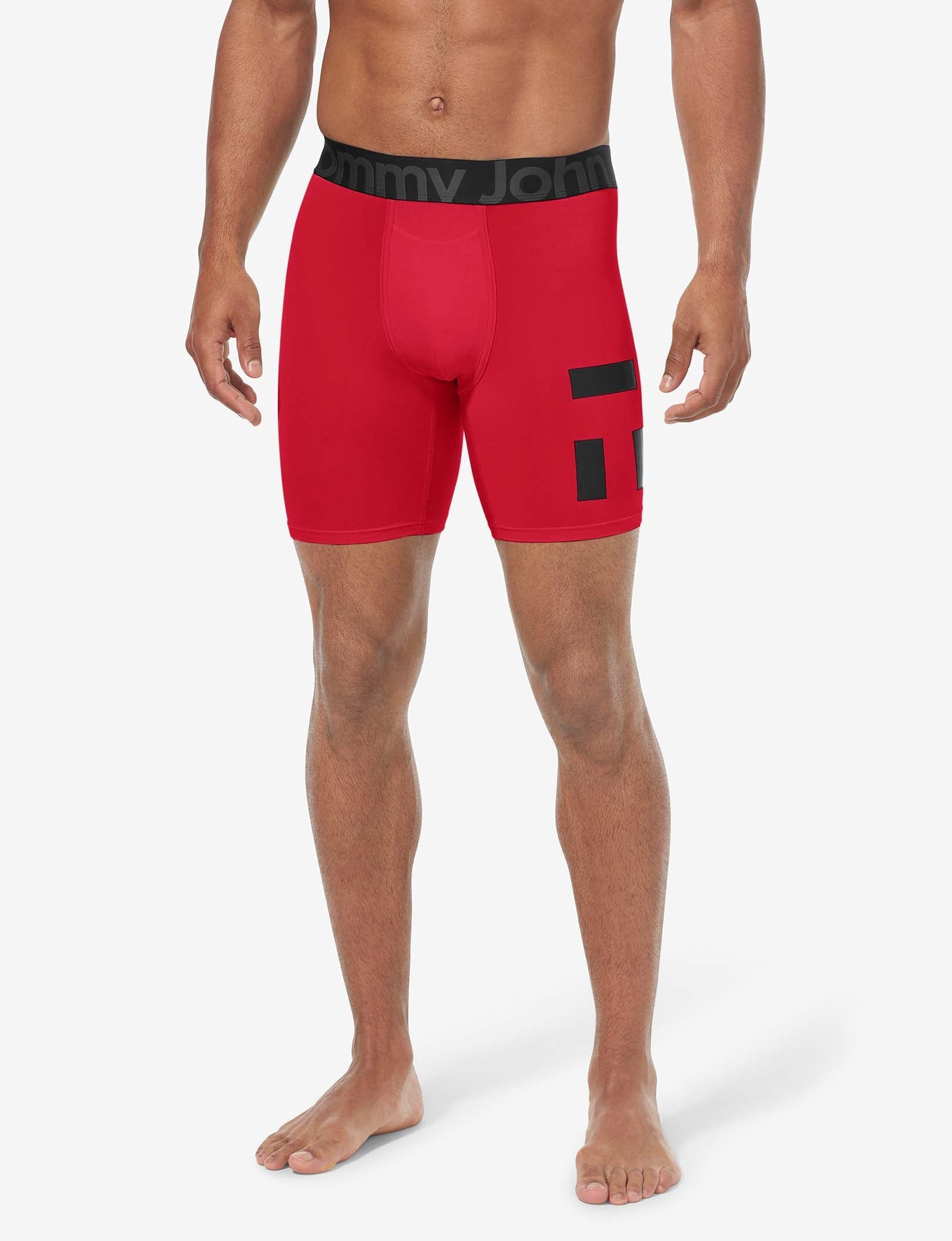 360 Sport Mid-Length Boxer Brief 6"::Bright Red