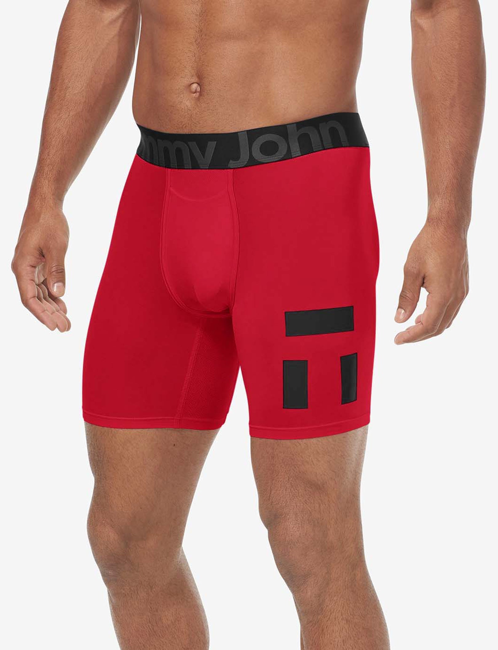360 Sport Mid-Length Boxer Brief 6"::Bright Red