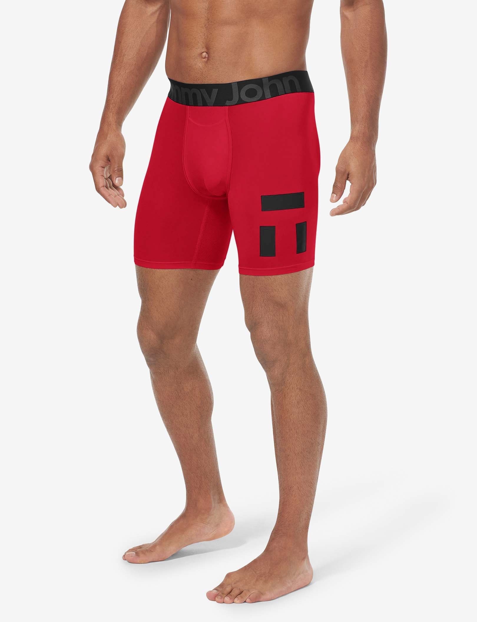 360 Sport Mid-Length Boxer Brief 6"::Bright Red