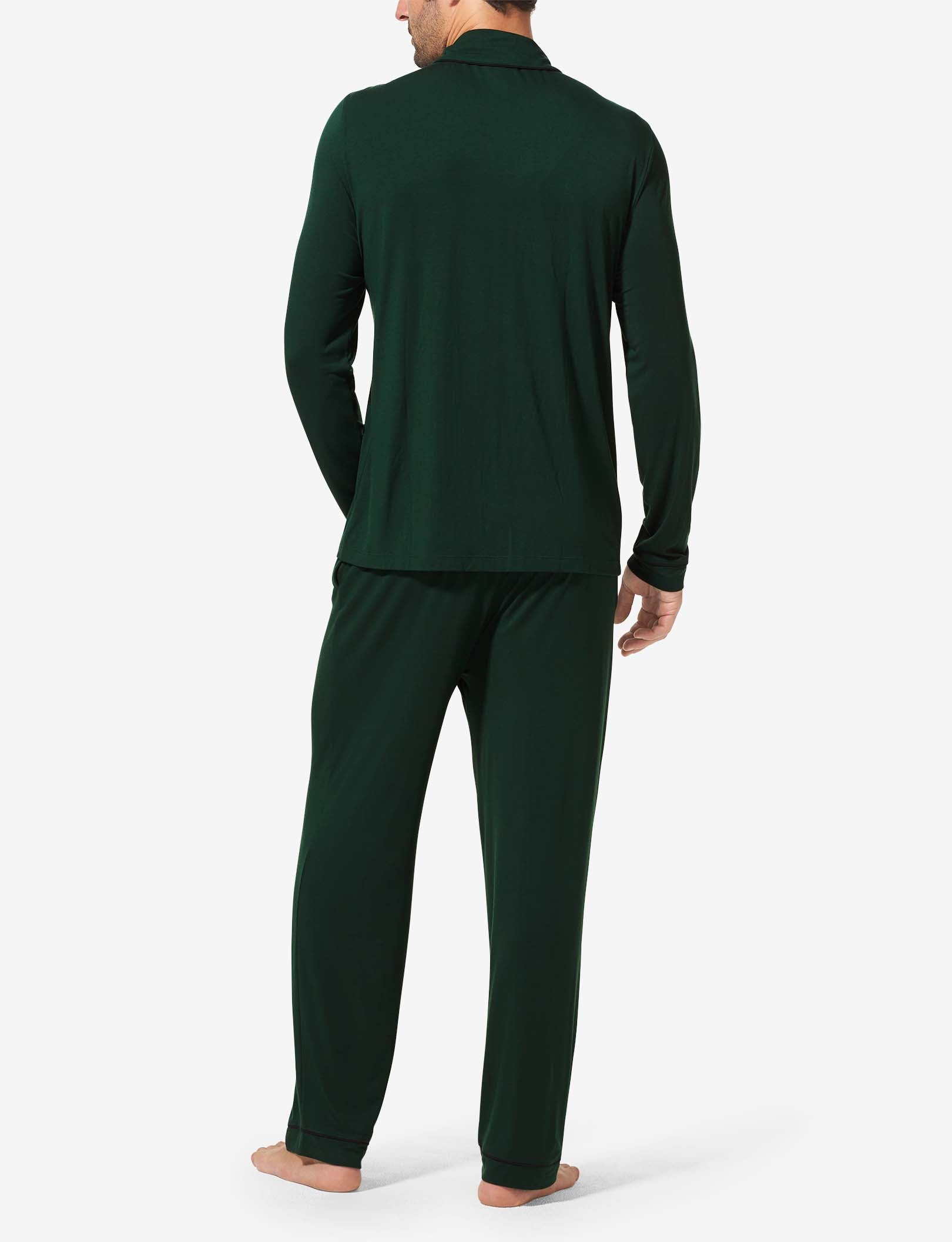 Men's Long Sleeve Button Down Pajama Top::Pine Grove